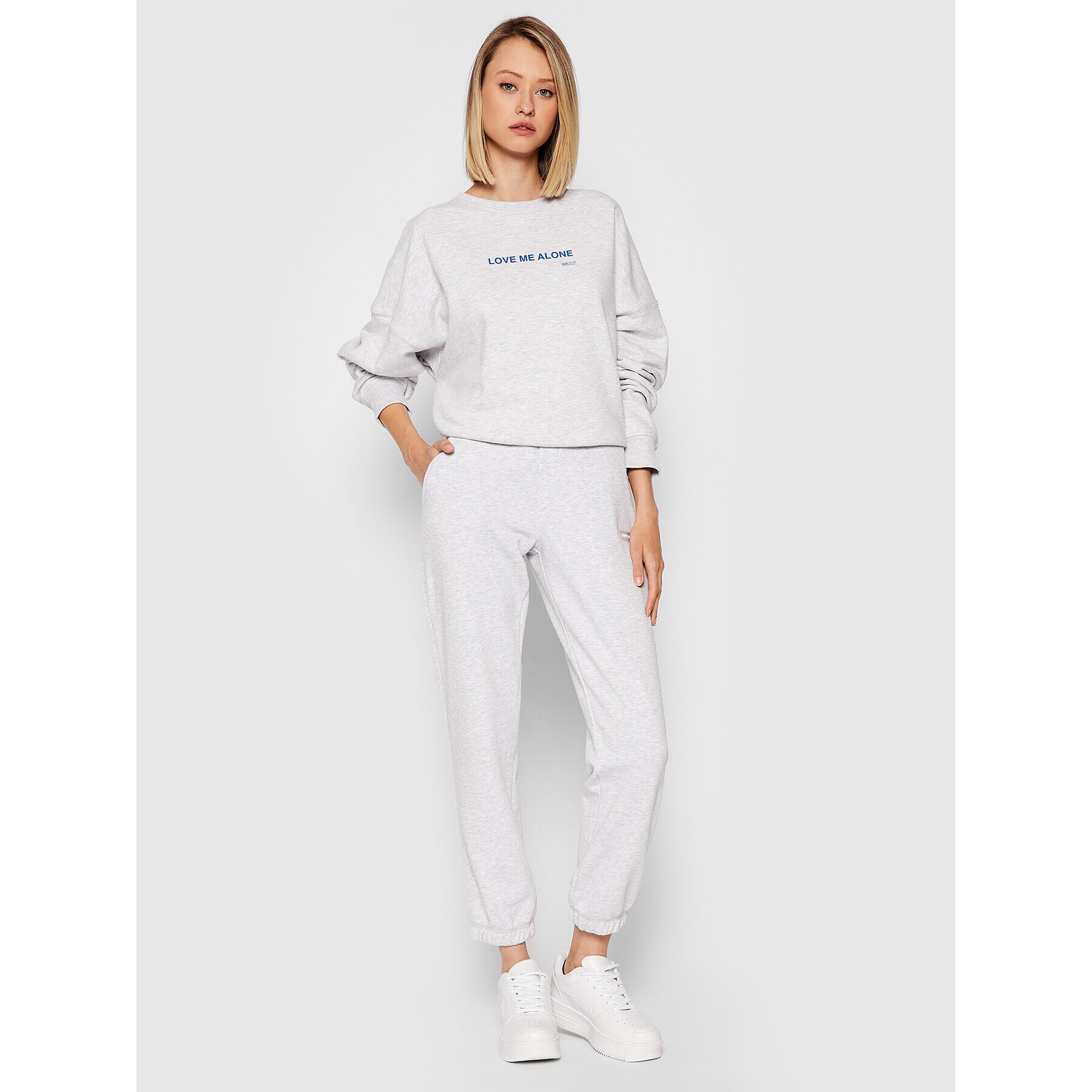PLNY LALA Долнище анцуг Love Me Alone PL-SP-MS-00050 Сив Regular Fit - Pepit.bg