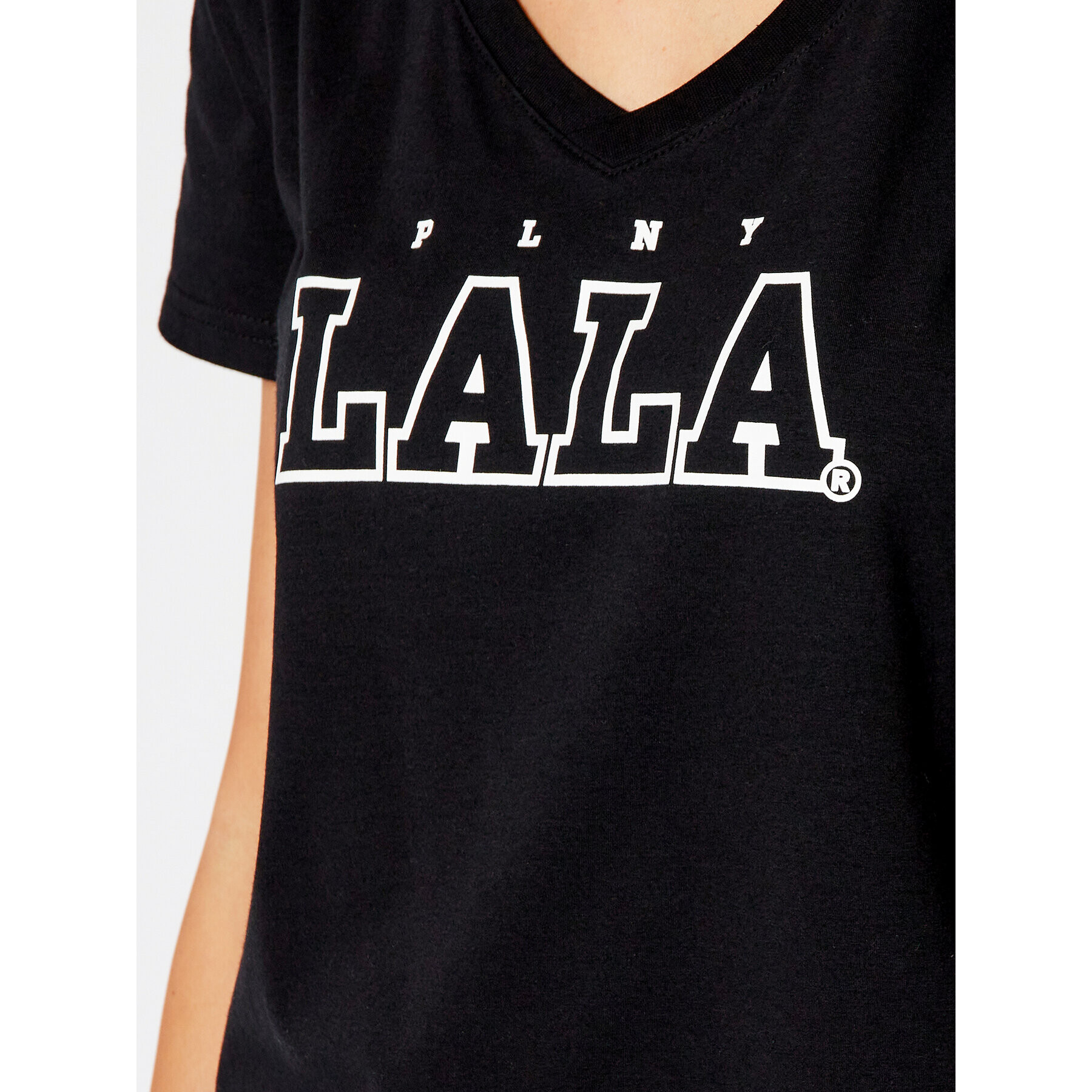 PLNY LALA Тишърт PL-KO-VN-00126 Черен V-Neck Fit - Pepit.bg