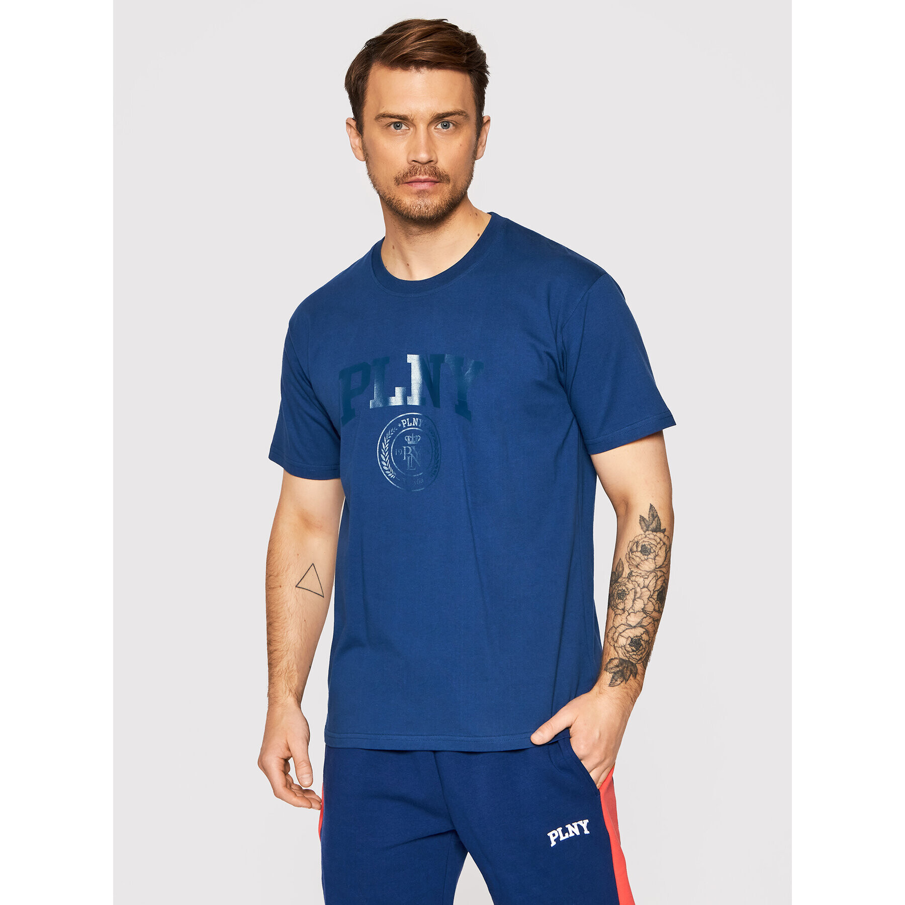 PLNY Textylia Тишърт Stanford Tee PT-KO-CL-00222 Тъмносин Regular Fit - Pepit.bg