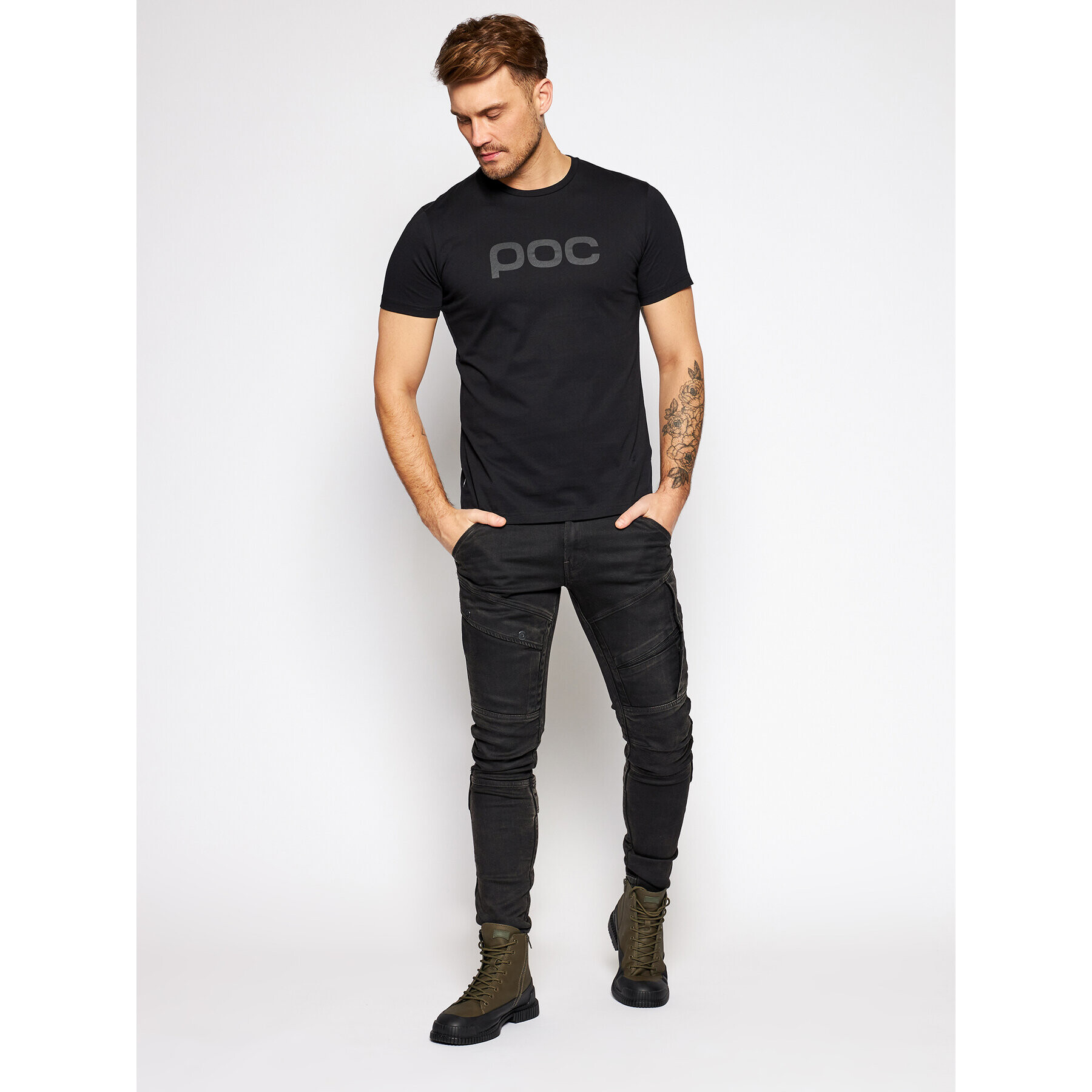 POC Тишърт 61602 Черен Regular Fit - Pepit.bg