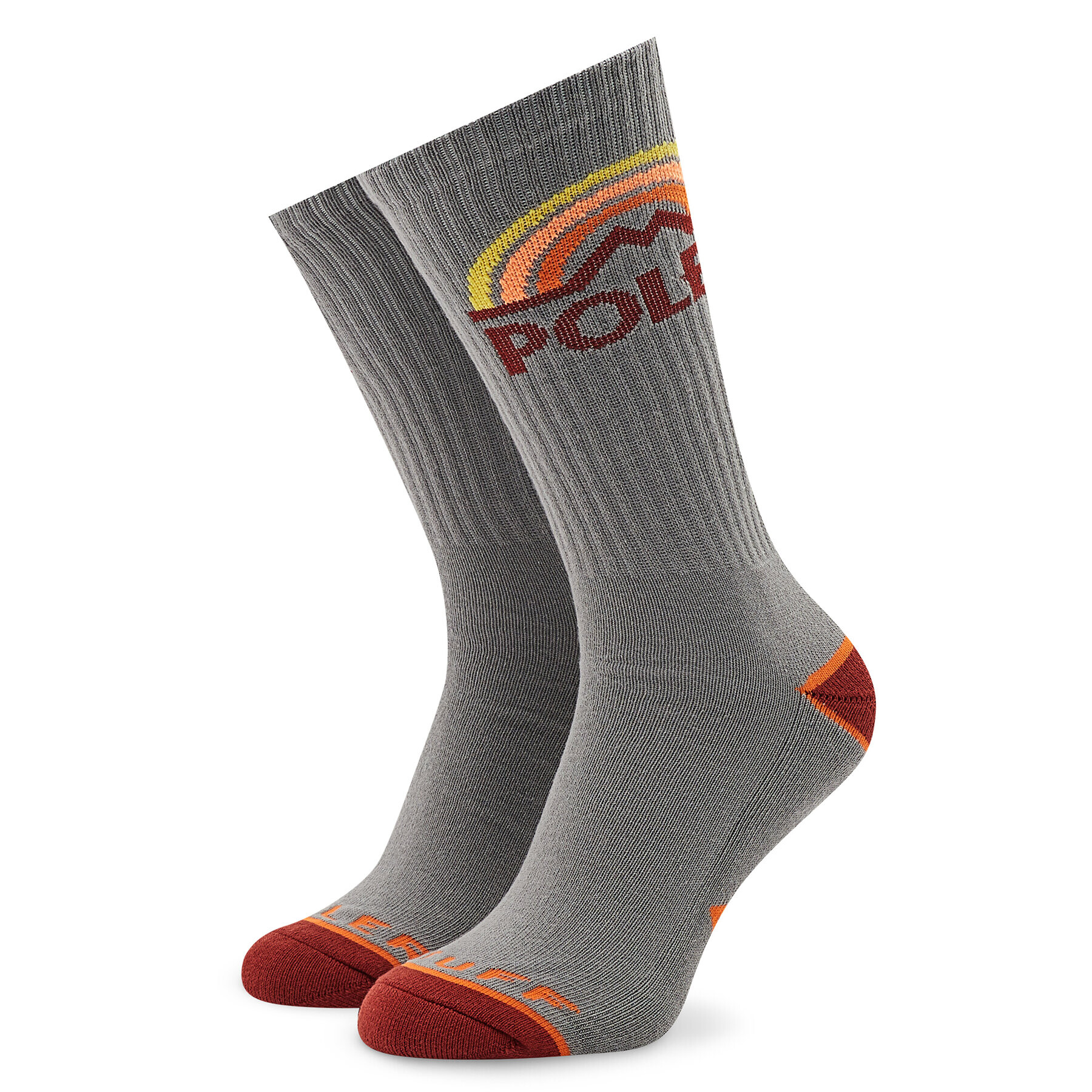 Poler Дълги чорапи unisex Mountain Rainbow 223ACUSK03 Сив - Pepit.bg
