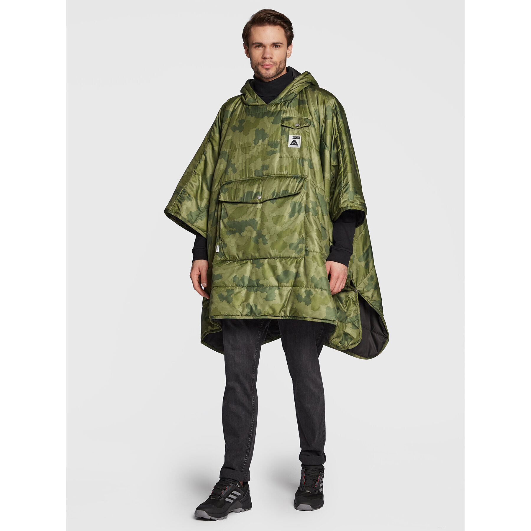 Poler Пончо 221ACU5601 Зелен Relaxed Fit - Pepit.bg