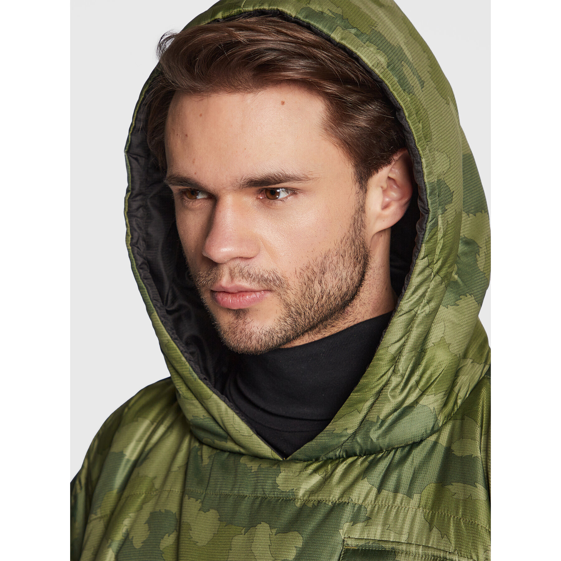 Poler Пончо 221ACU5601 Зелен Relaxed Fit - Pepit.bg