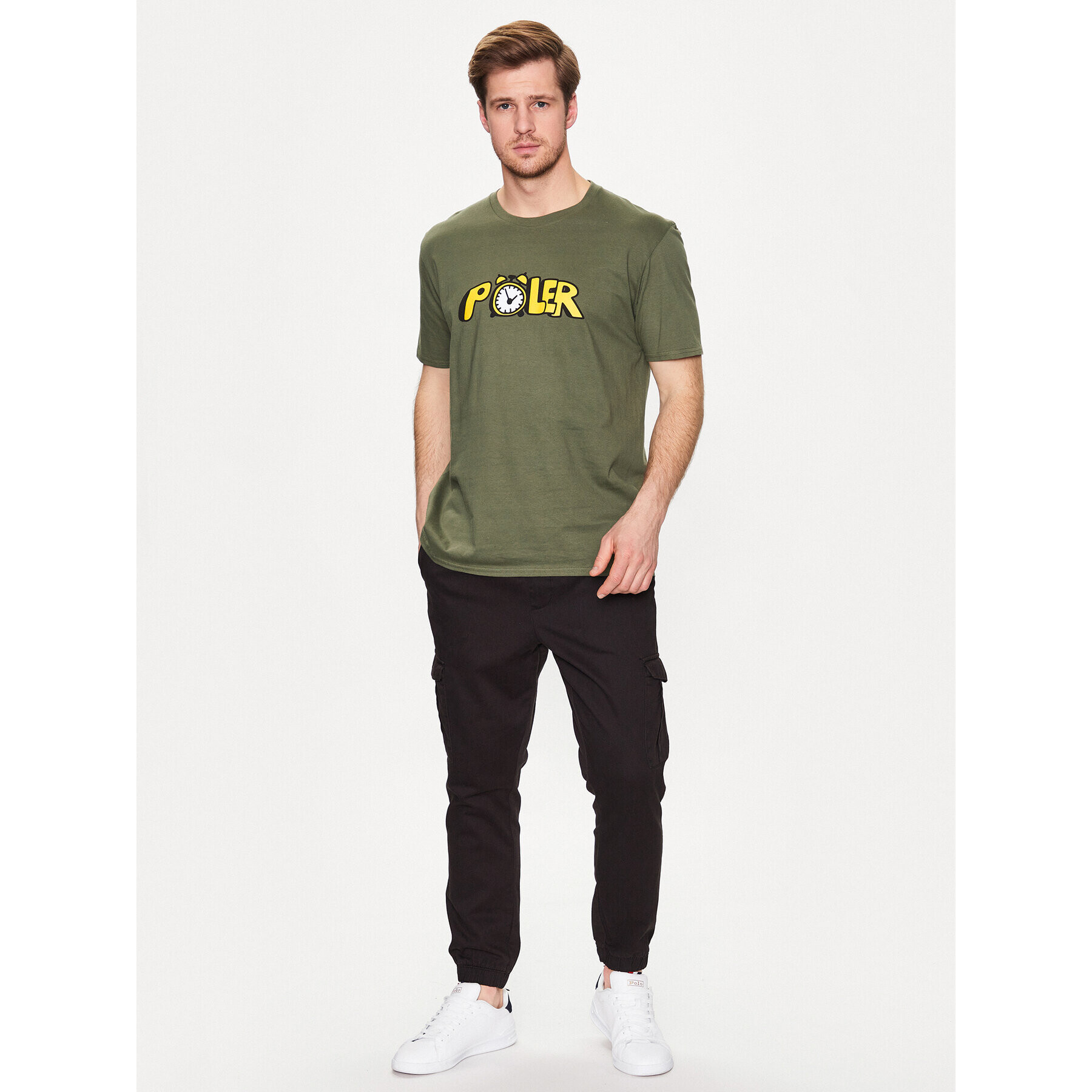 Poler Тишърт 231APM2001 Зелен Regular Fit - Pepit.bg