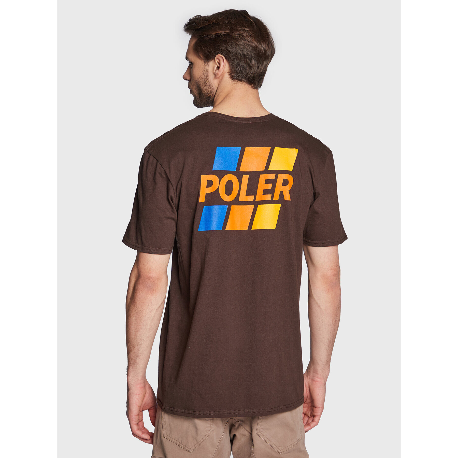 Poler Тишърт Trd 223APM2001 Кафяв Classic Fit - Pepit.bg