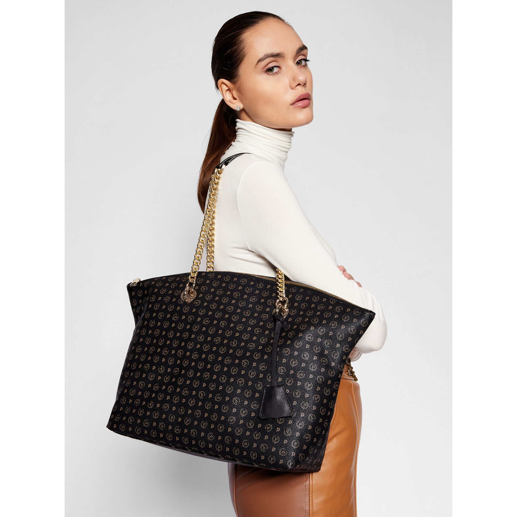 Pollini Дамска чанта TE8408PP02Q1100A Черен - Pepit.bg