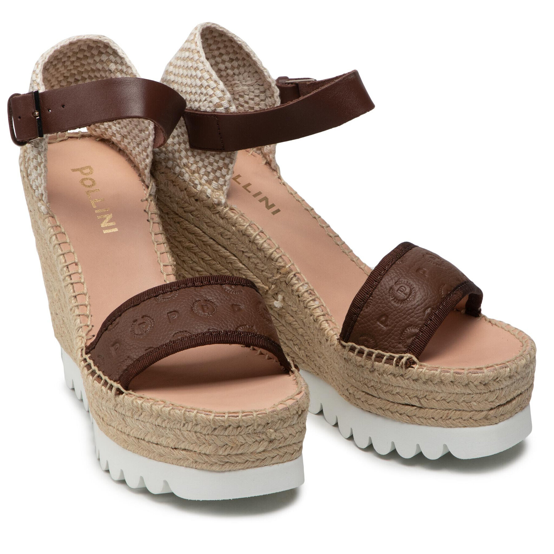 Pollini Еспадрили TA1612BI0EQ2V300 Кафяв - Pepit.bg