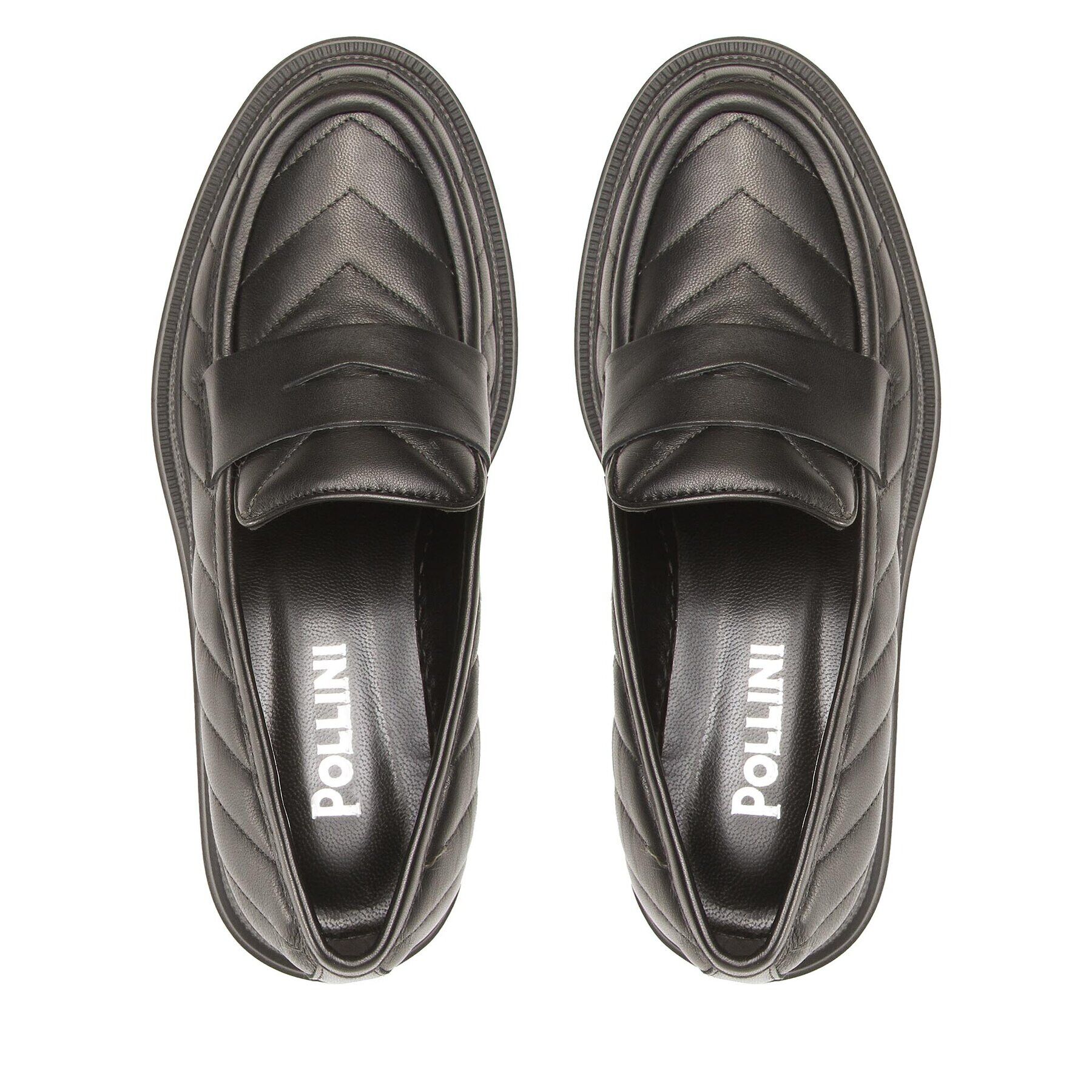 Pollini лоуфъри с дебела подметка SA10064G1FTP0000 Черен - Pepit.bg