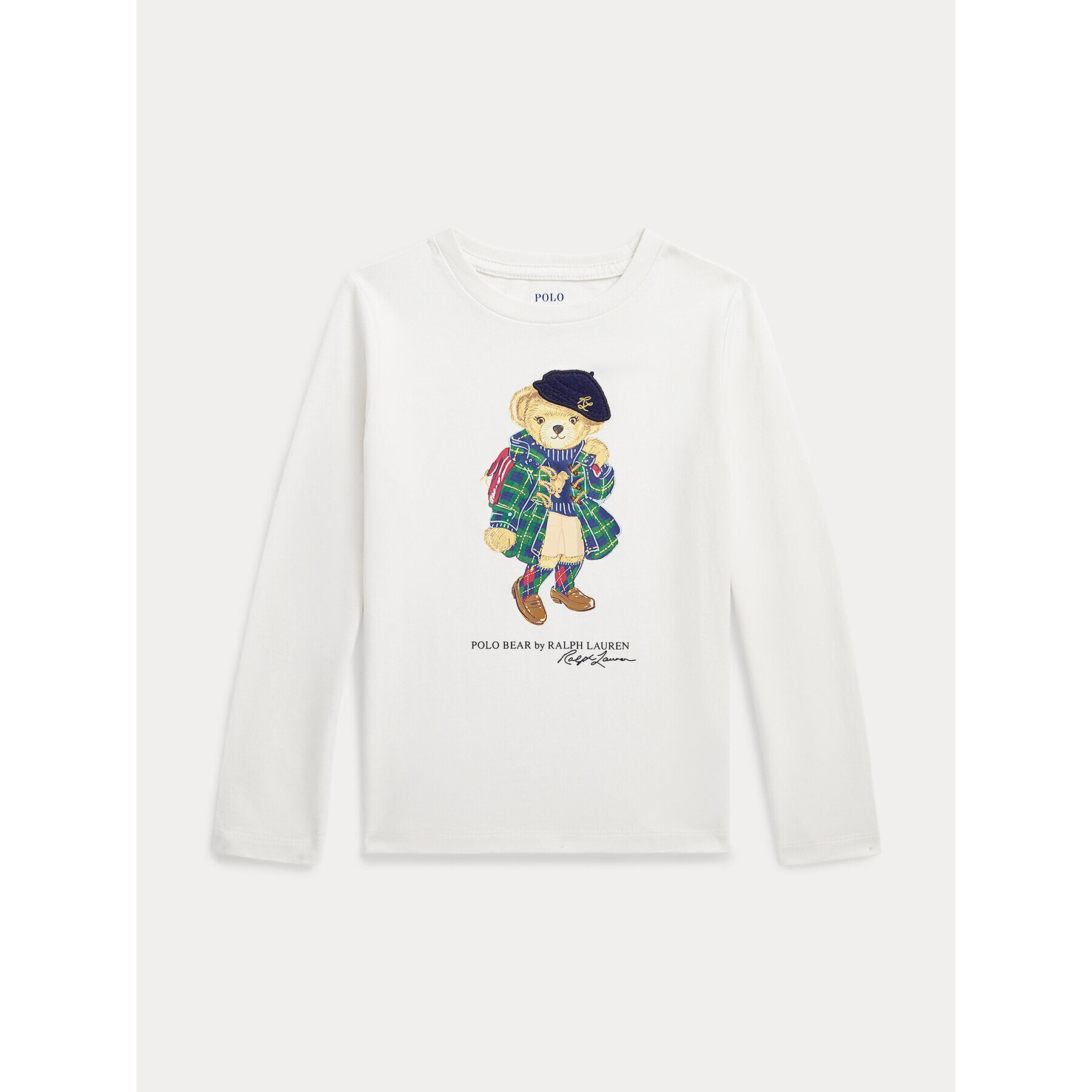 Polo Ralph Lauren Блуза Ls Bear Cn 312916764001 Бял Regular Fit - Pepit.bg