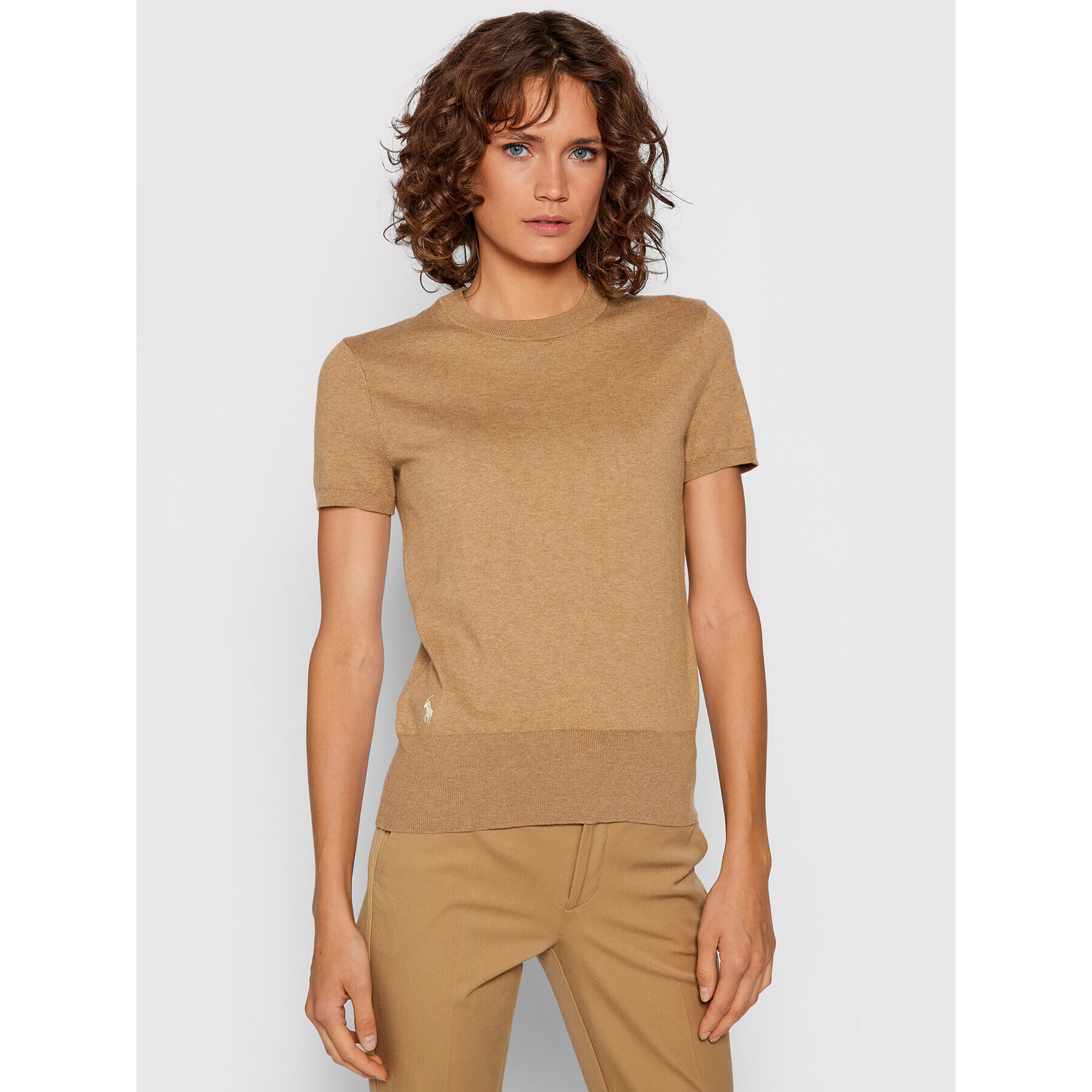 Polo Ralph Lauren Блуза Ssl 211784760007 Кафяв Regular Fit - Pepit.bg