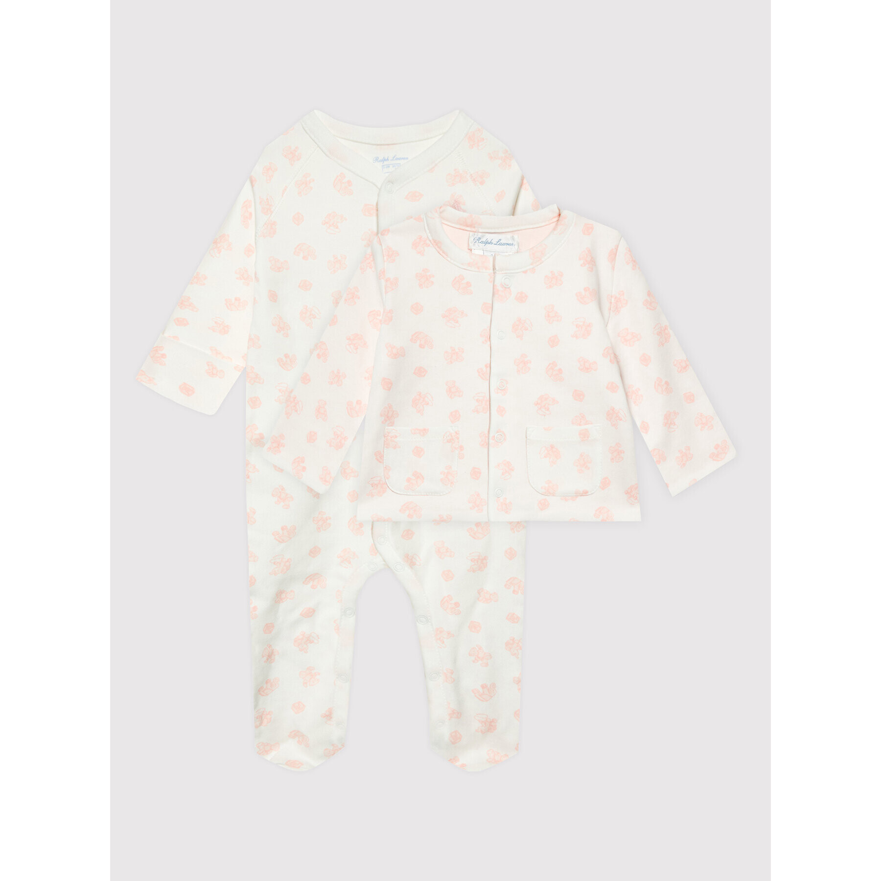 Lauren Ralph Lauren Детски комплект 320863222002 Бял Regular Fit - Pepit.bg