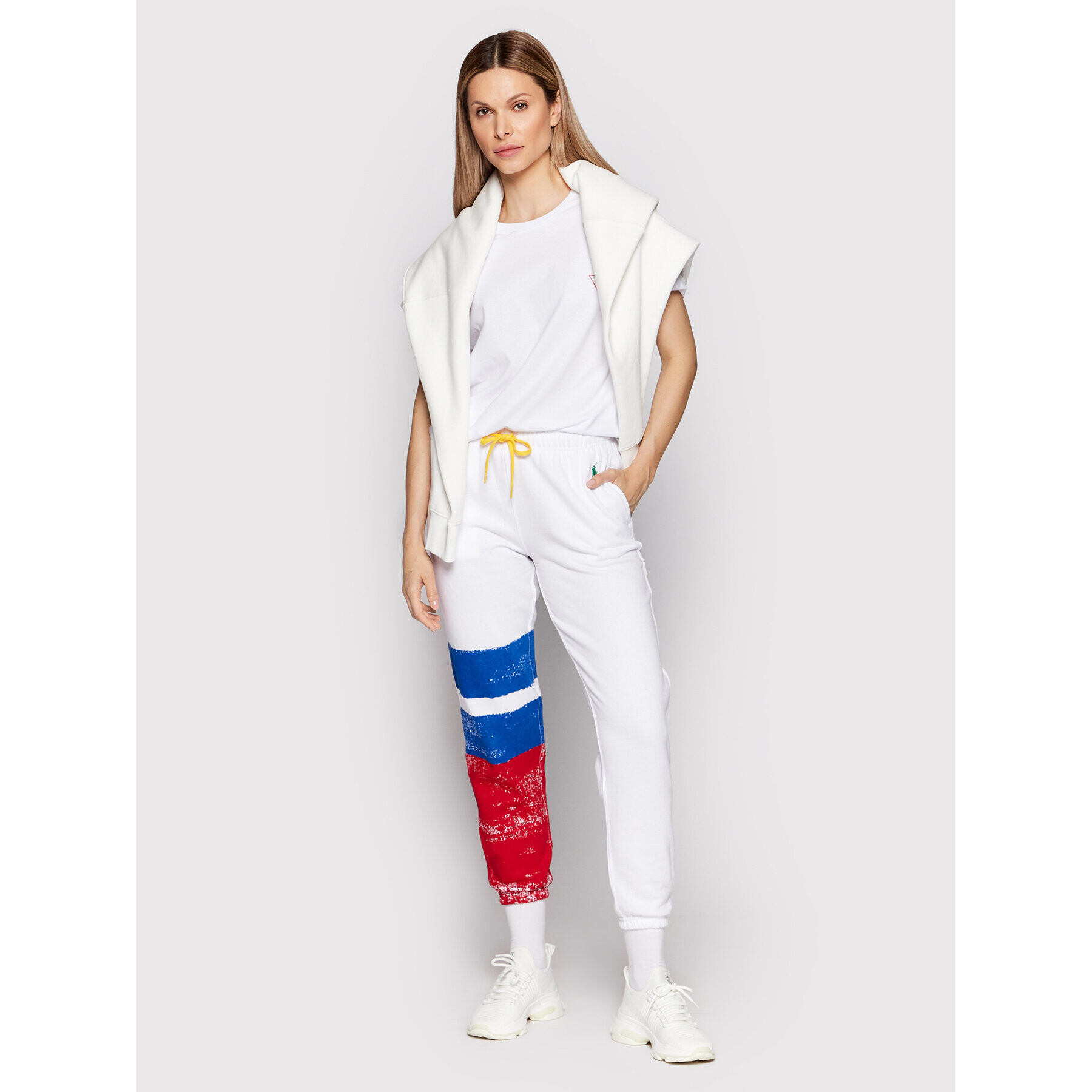 Polo Ralph Lauren Долнище анцуг 211863459001 Бял Regular Fit - Pepit.bg