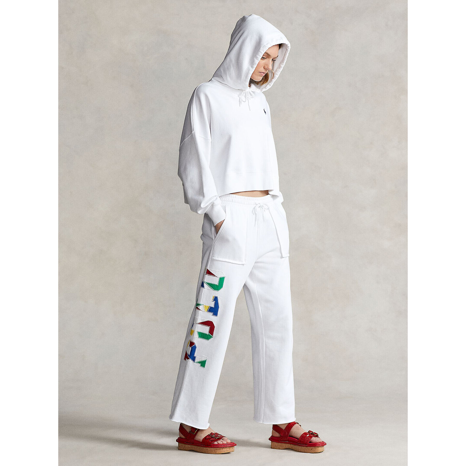 Polo Ralph Lauren Долнище анцуг 211863306001 Бял Regular Fit - Pepit.bg