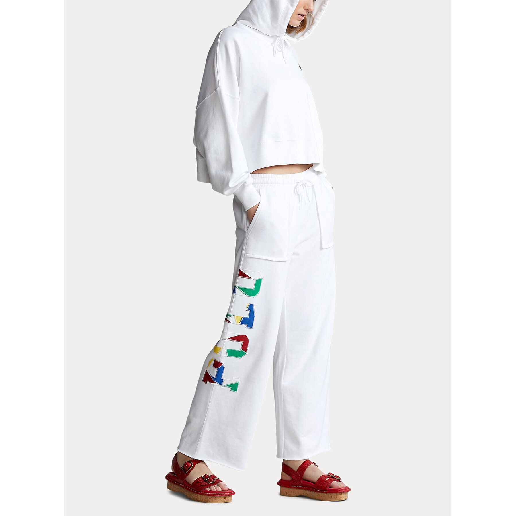 Polo Ralph Lauren Долнище анцуг 211863306001 Бял Regular Fit - Pepit.bg