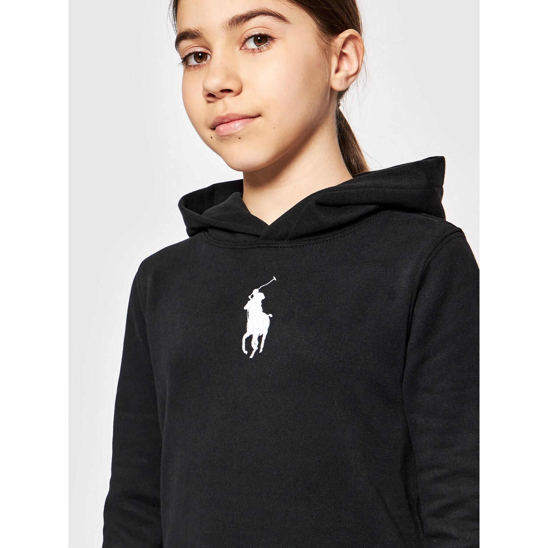 Polo Ralph Lauren Ежедневна рокля Hood Flc Drs 313837221008 Черен Regular Fit - Pepit.bg