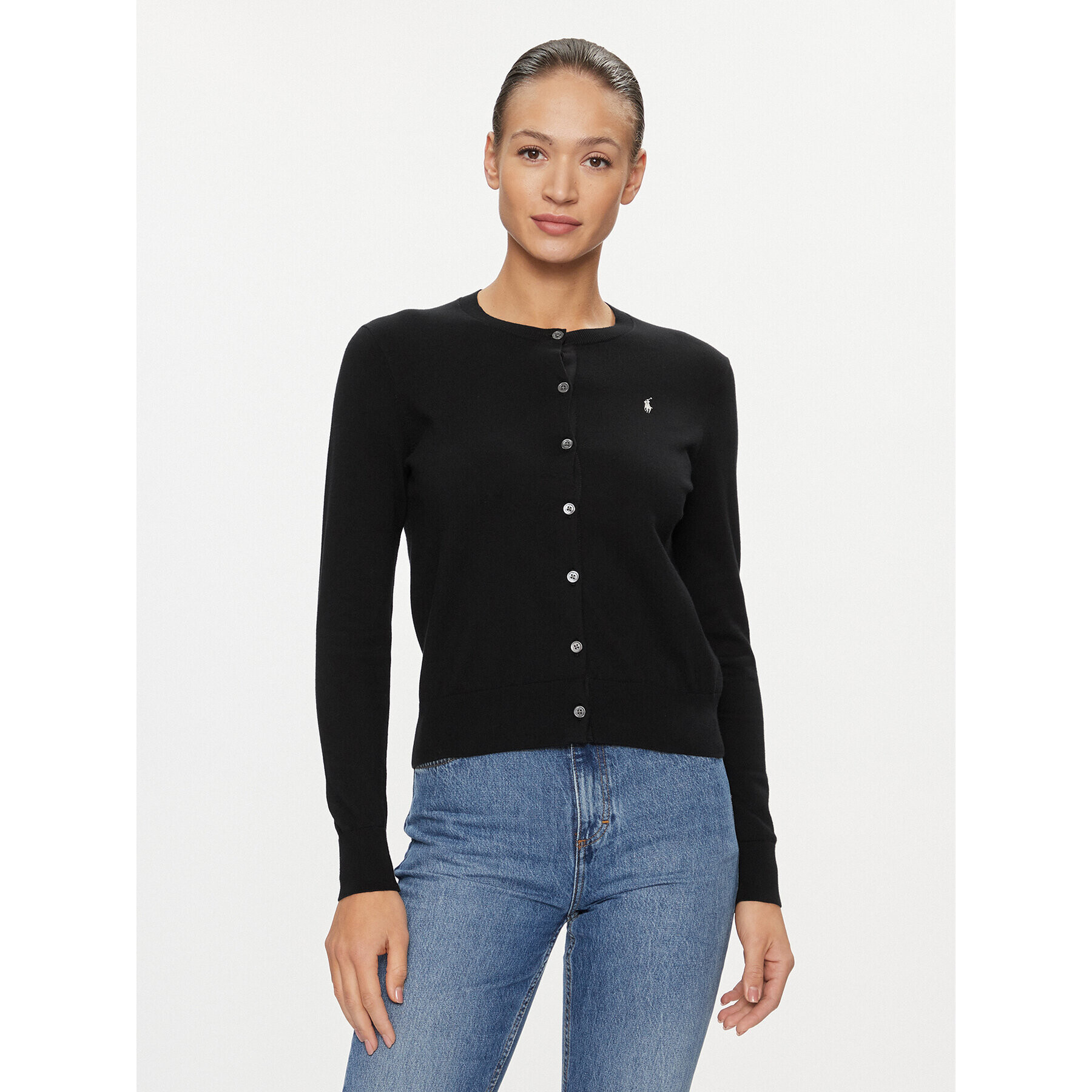 Polo Ralph Lauren Кардиган 211891672006 Черен Regular Fit - Pepit.bg