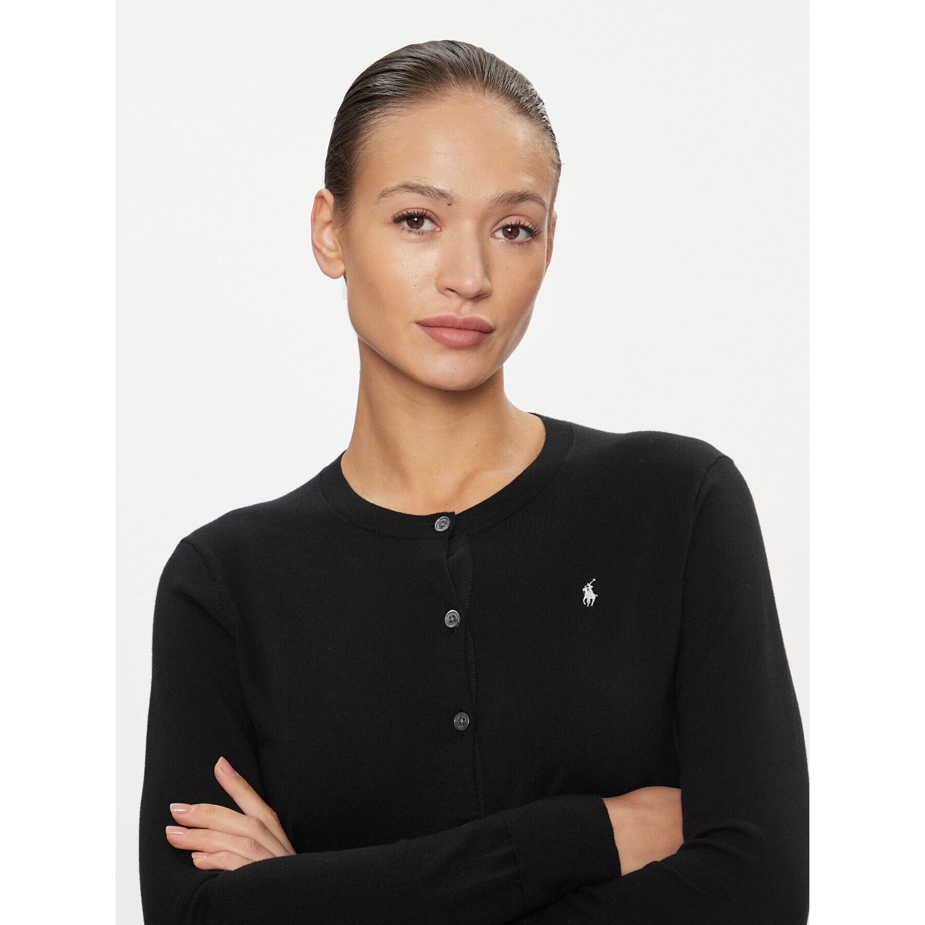 Polo Ralph Lauren Кардиган 211891672006 Черен Regular Fit - Pepit.bg