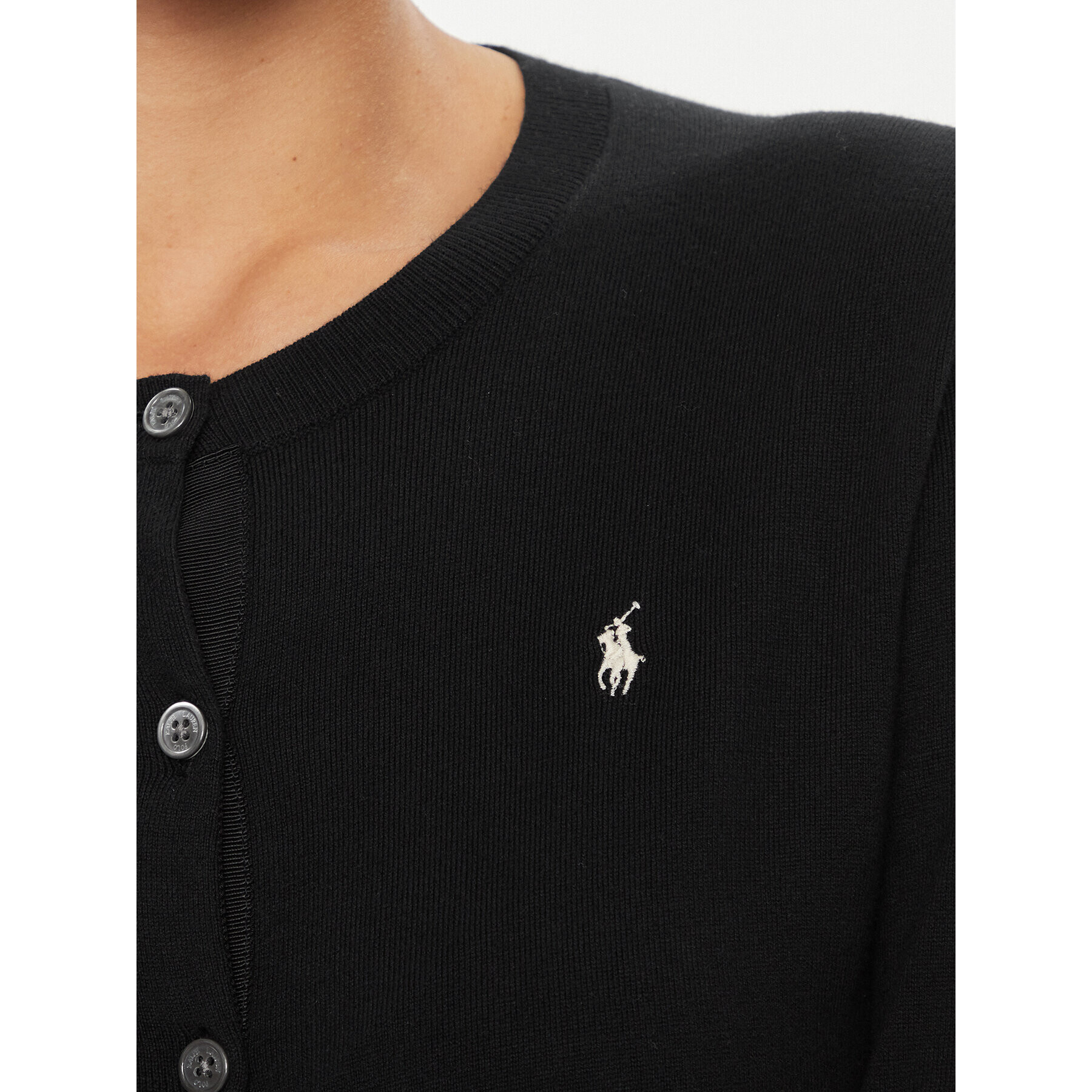 Polo Ralph Lauren Кардиган 211891672006 Черен Regular Fit - Pepit.bg