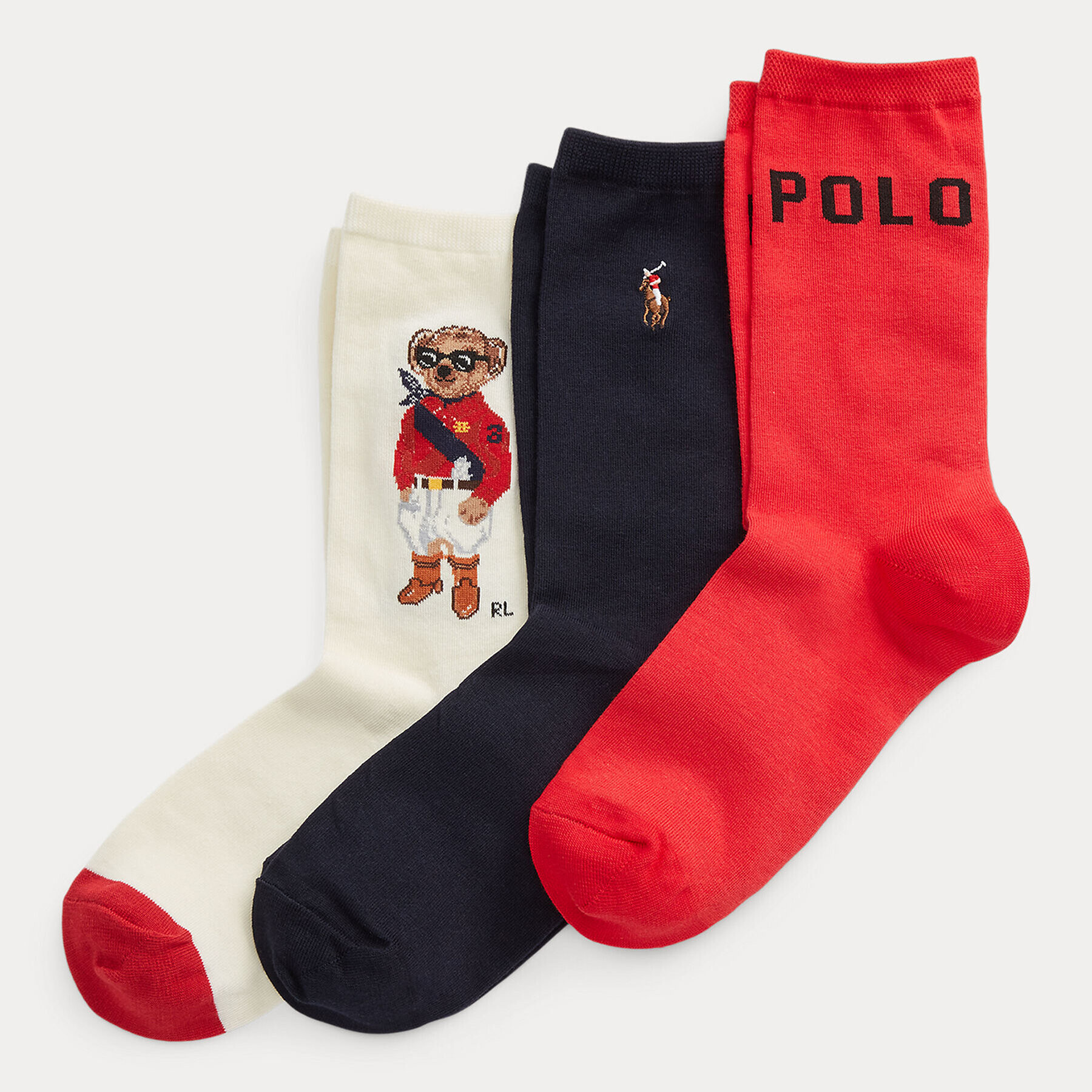 Polo Ralph Lauren Комплект 3 чифта дълги чорапи мъжки 455898060001 Цветен - Pepit.bg