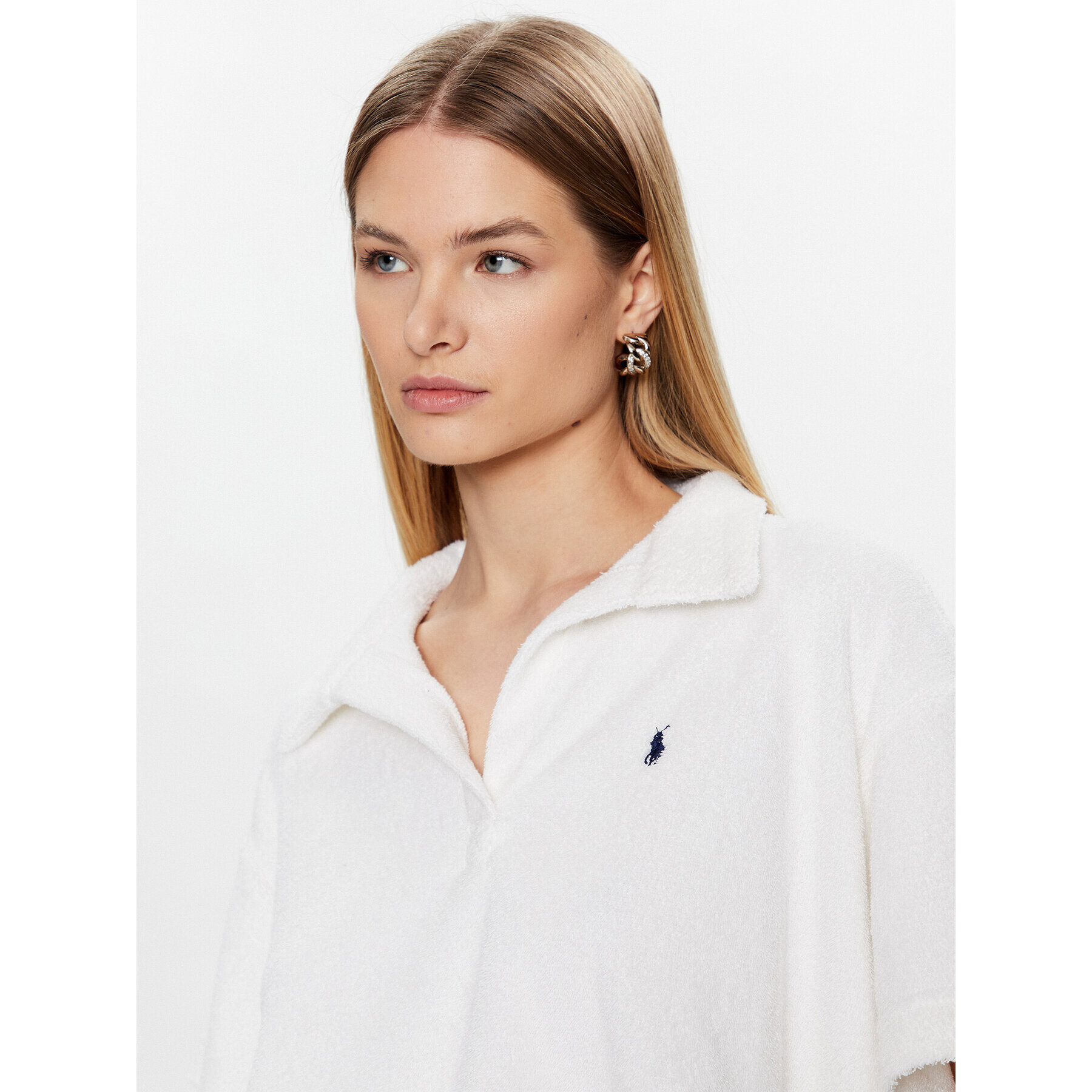 Polo Ralph Lauren Комплект от тениска с яка и къси панталони 21256375 Бял Relaxed Fit - Pepit.bg