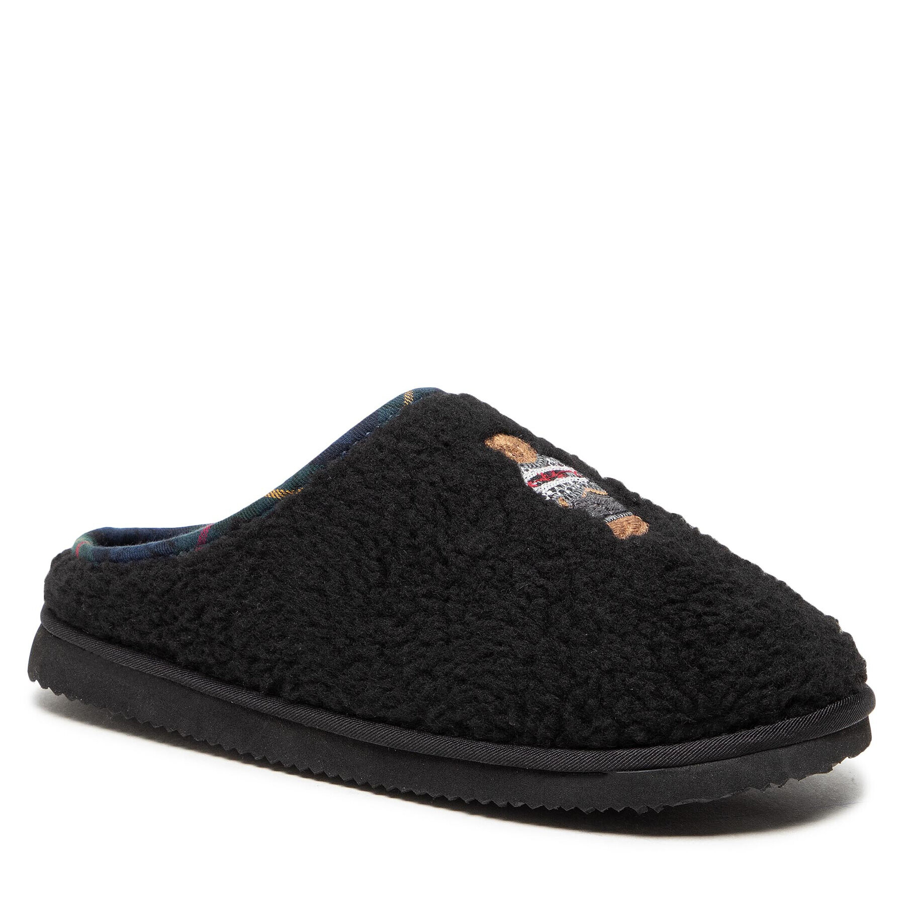 Polo Ralph Lauren Пантофи Charlotte Scuff Bear RF103286 Черен - Pepit.bg