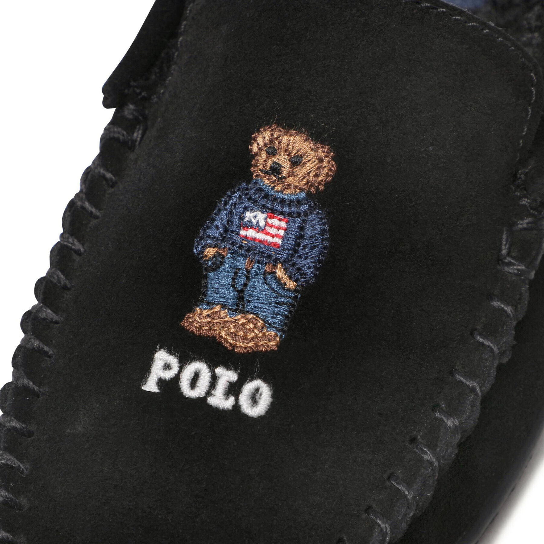 Polo Ralph Lauren Пантофи Collins Bear RF103884 Черен - Pepit.bg