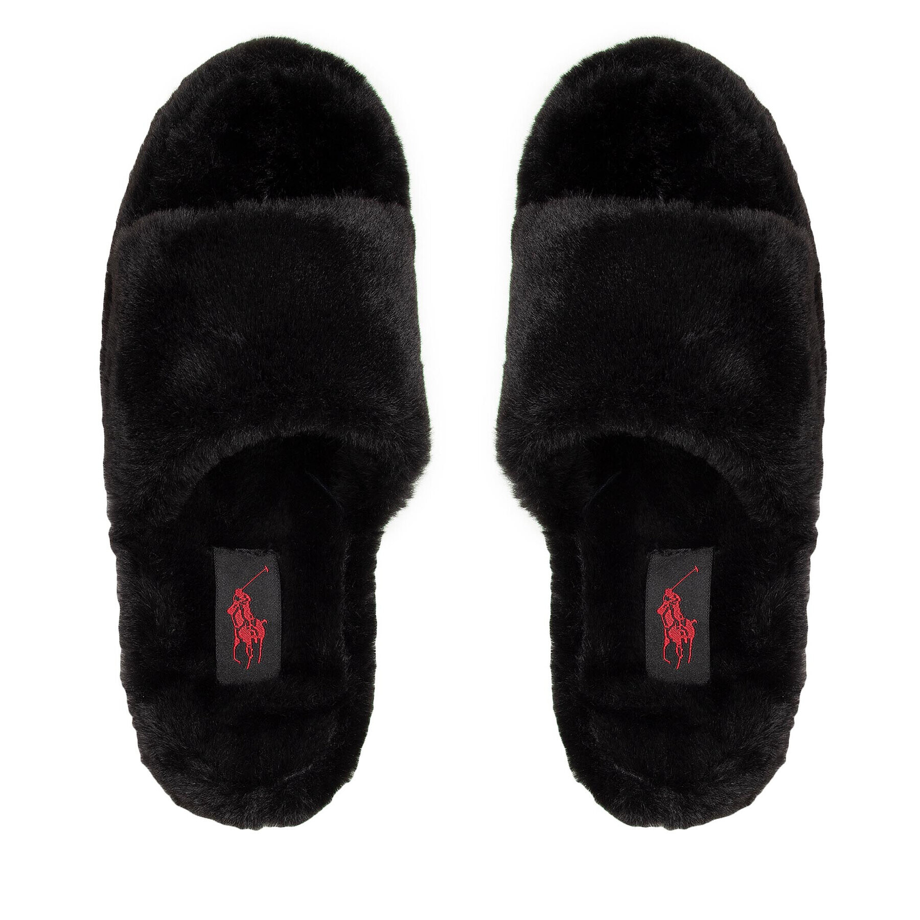 Polo Ralph Lauren Пантофи Fur Slide RF103304 Черен - Pepit.bg