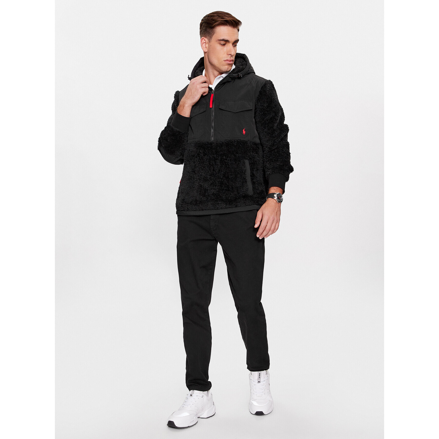 Polo Ralph Lauren Полар 710880442003 Черен Regular Fit - Pepit.bg