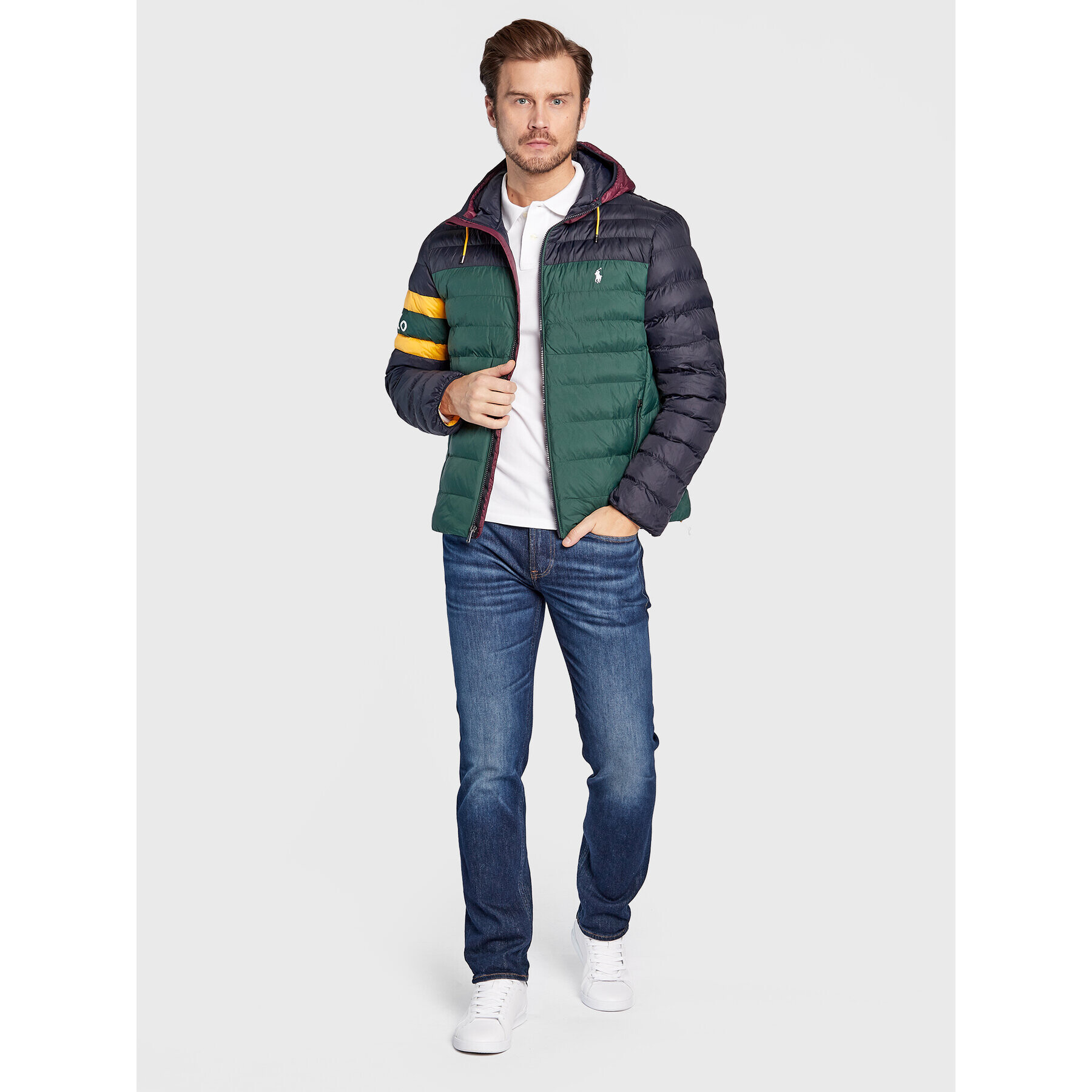 Polo Ralph Lauren Пухено яке 710877580 Зелен Regular Fit - Pepit.bg
