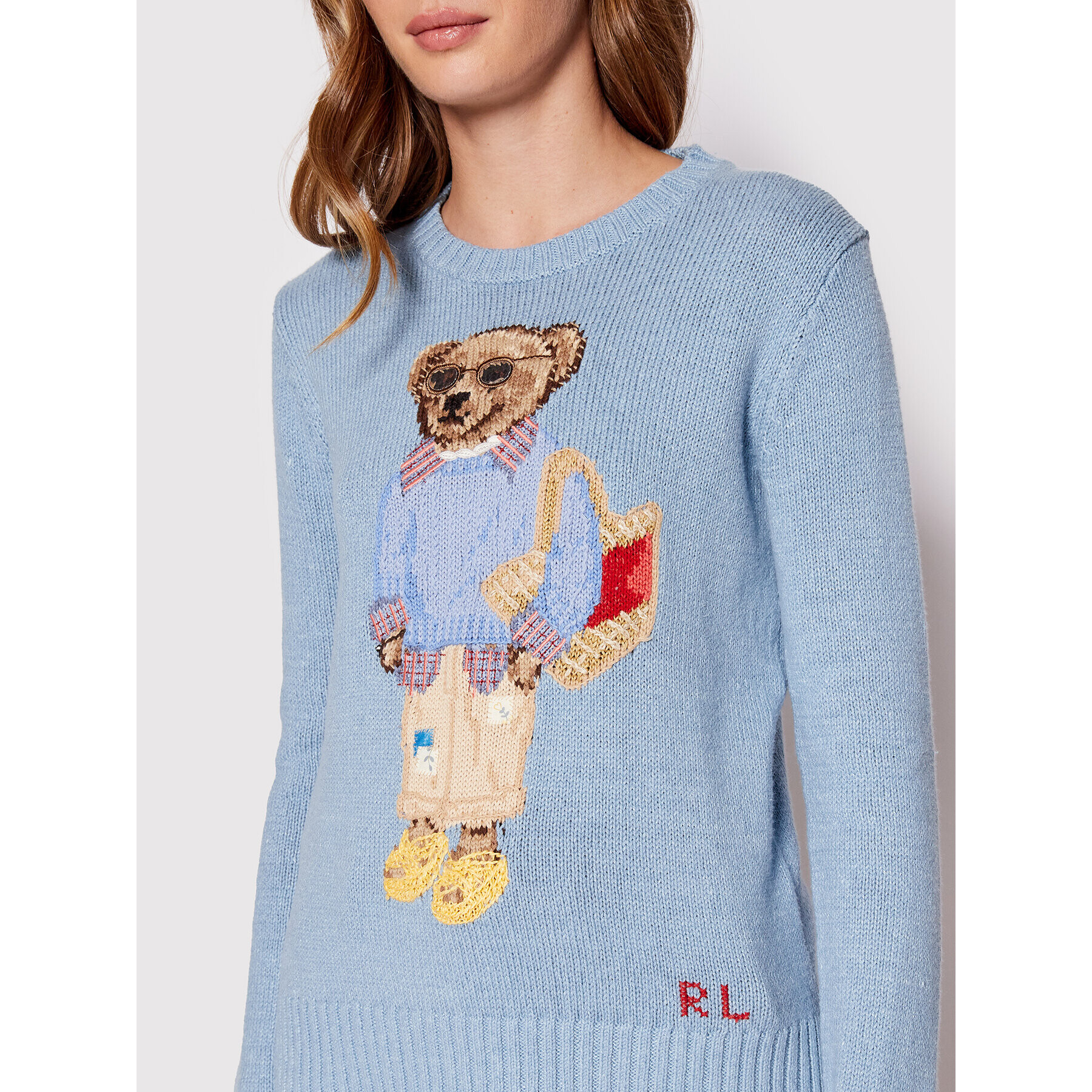 Polo Ralph Lauren Пуловер 211863606001 Син Regular Fit - Pepit.bg