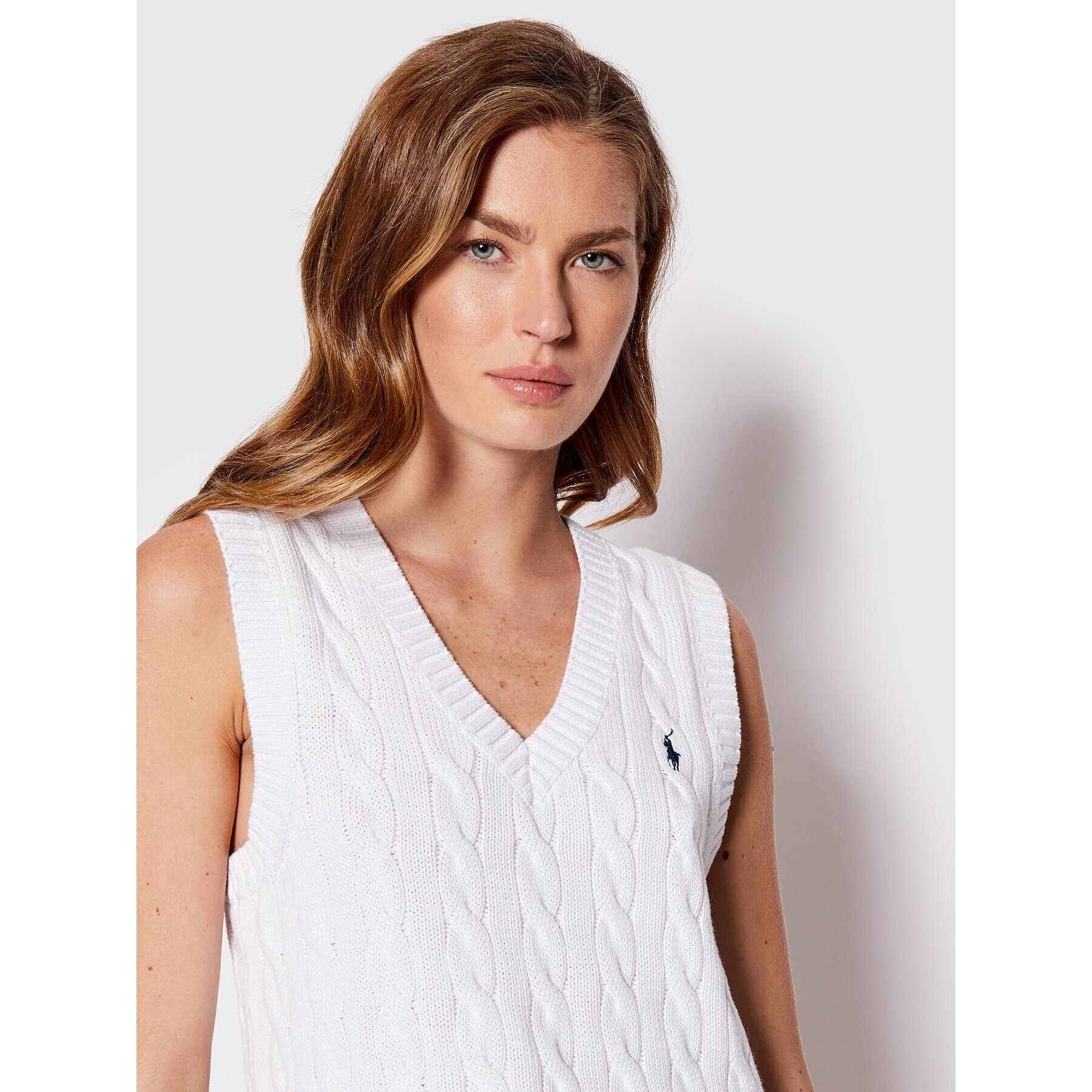 Polo Ralph Lauren Пуловер 211863610001 Бял Regular Fit - Pepit.bg