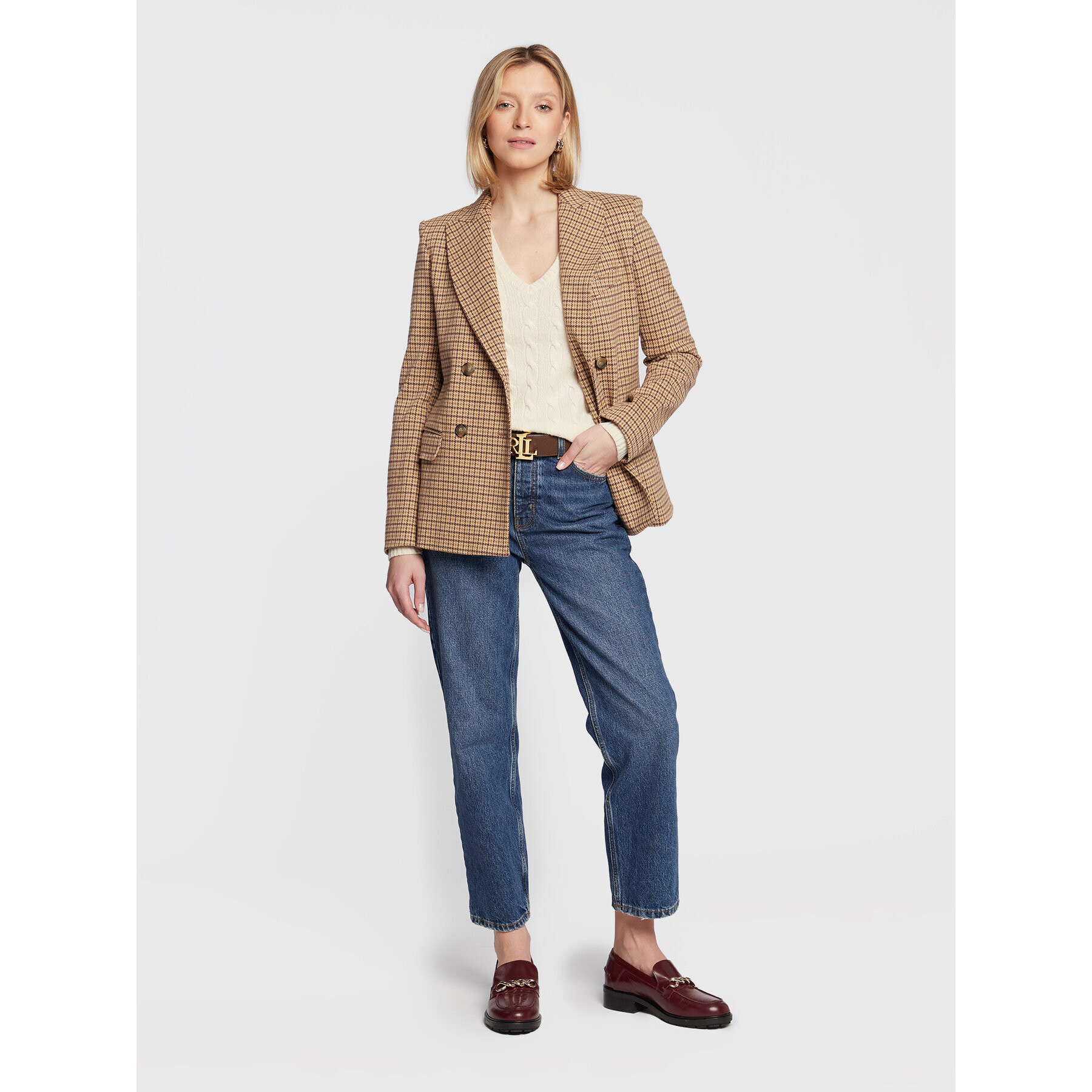 Polo Ralph Lauren Пуловер 211875832005 Екрю Regular Fit - Pepit.bg