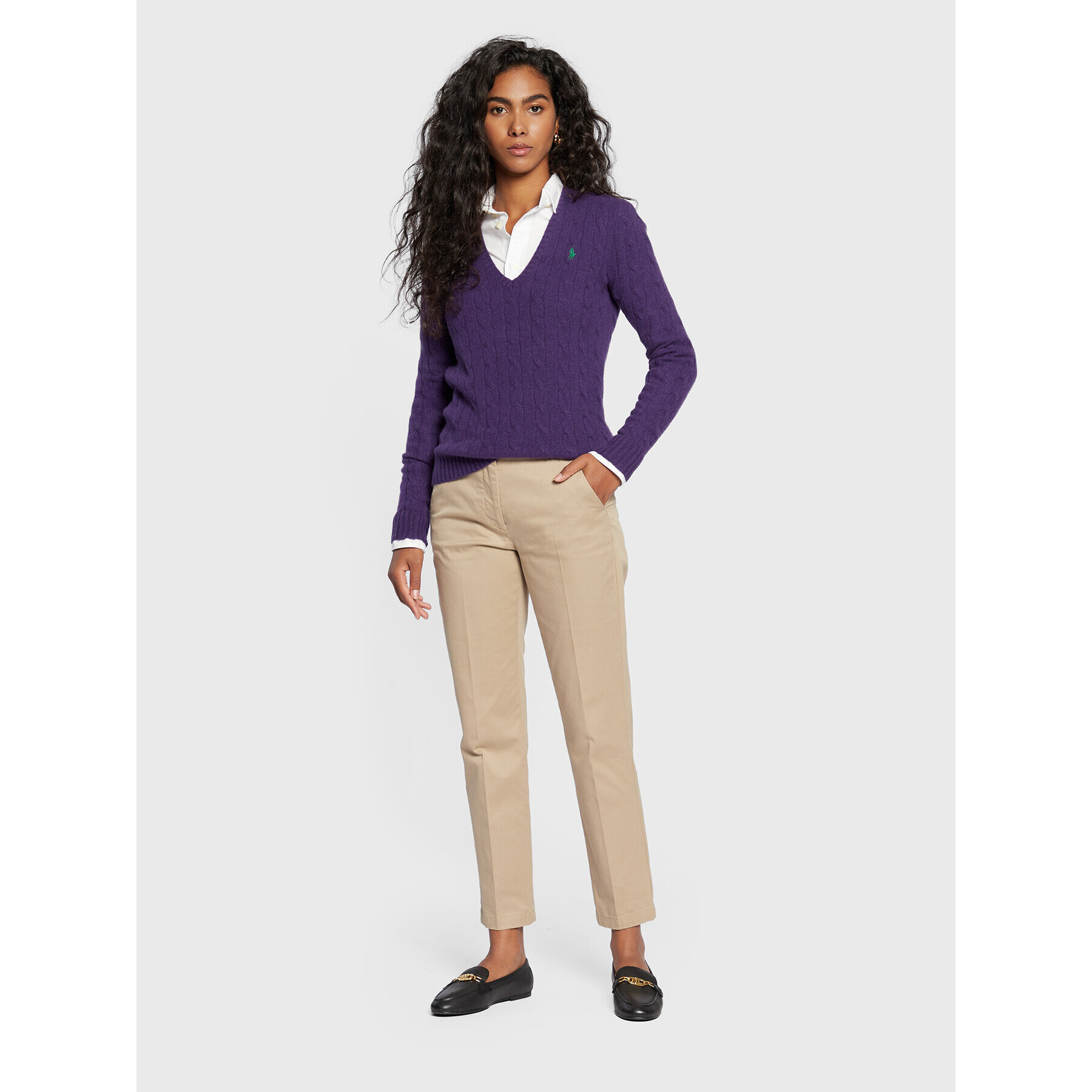Polo Ralph Lauren Пуловер 211875832012 Виолетов Regular Fit - Pepit.bg