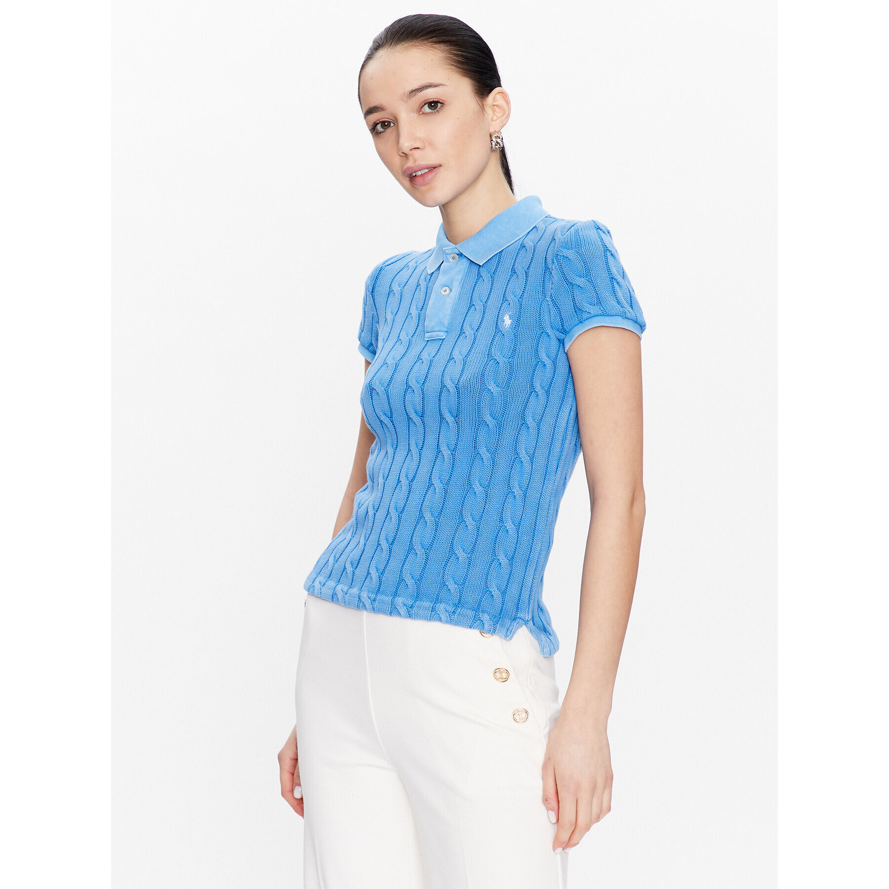 Polo Ralph Lauren Пуловер 211891579003 Син Regular Fit - Pepit.bg