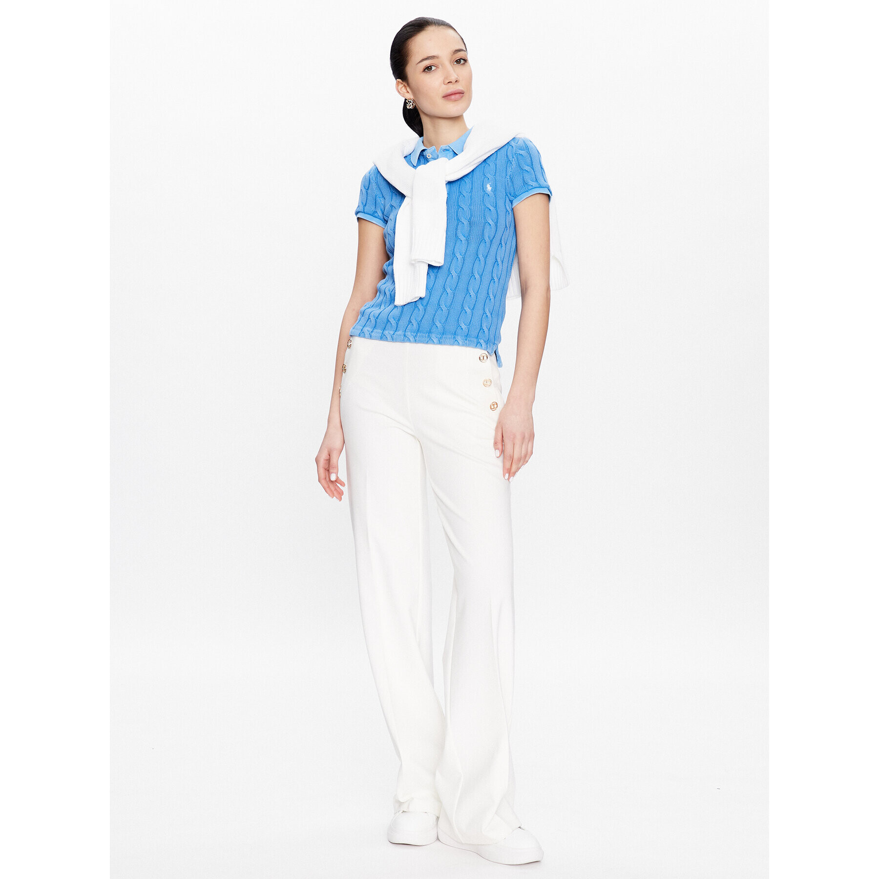 Polo Ralph Lauren Пуловер 211891579003 Син Regular Fit - Pepit.bg