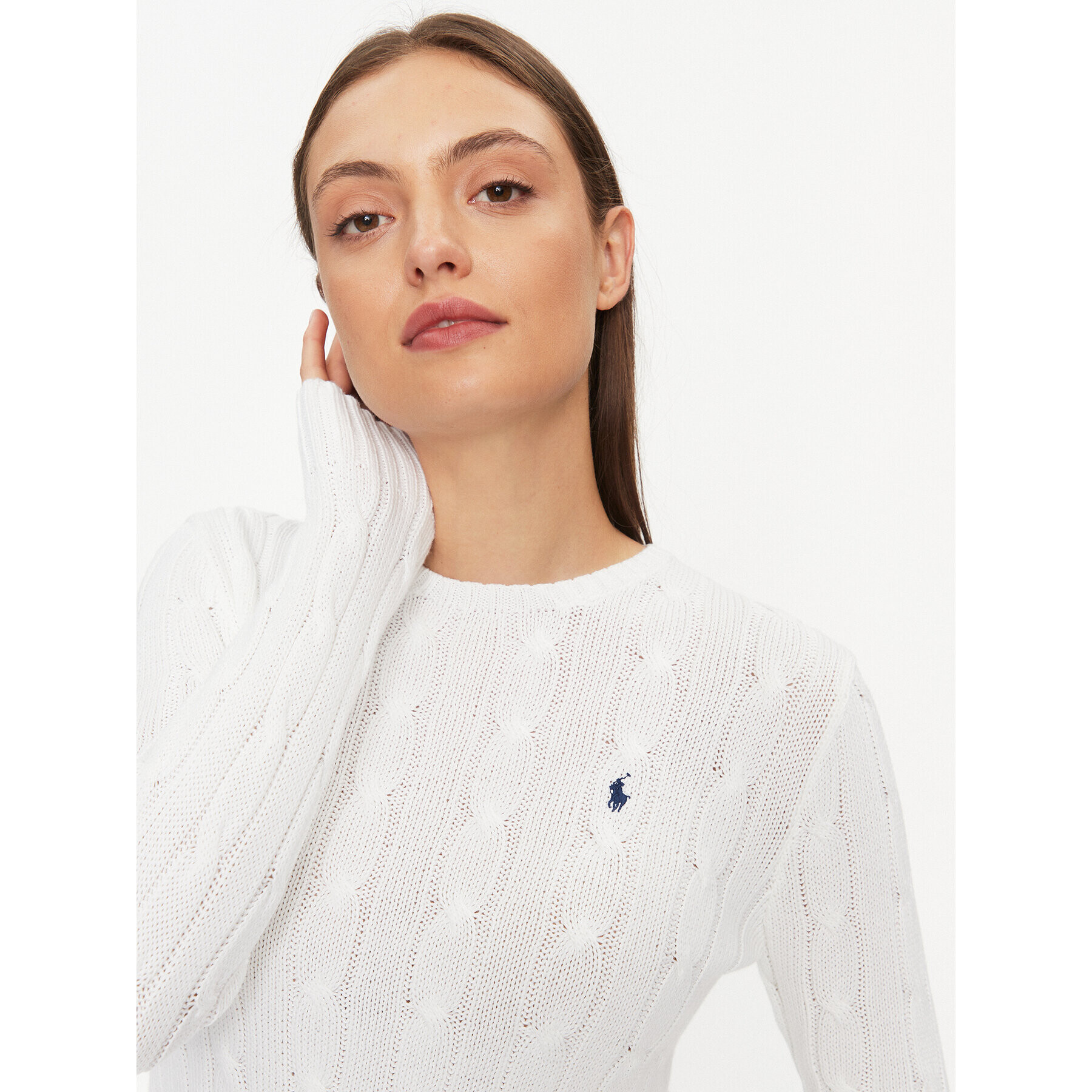 Polo Ralph Lauren Пуловер 211891640001 Бял Regular Fit - Pepit.bg