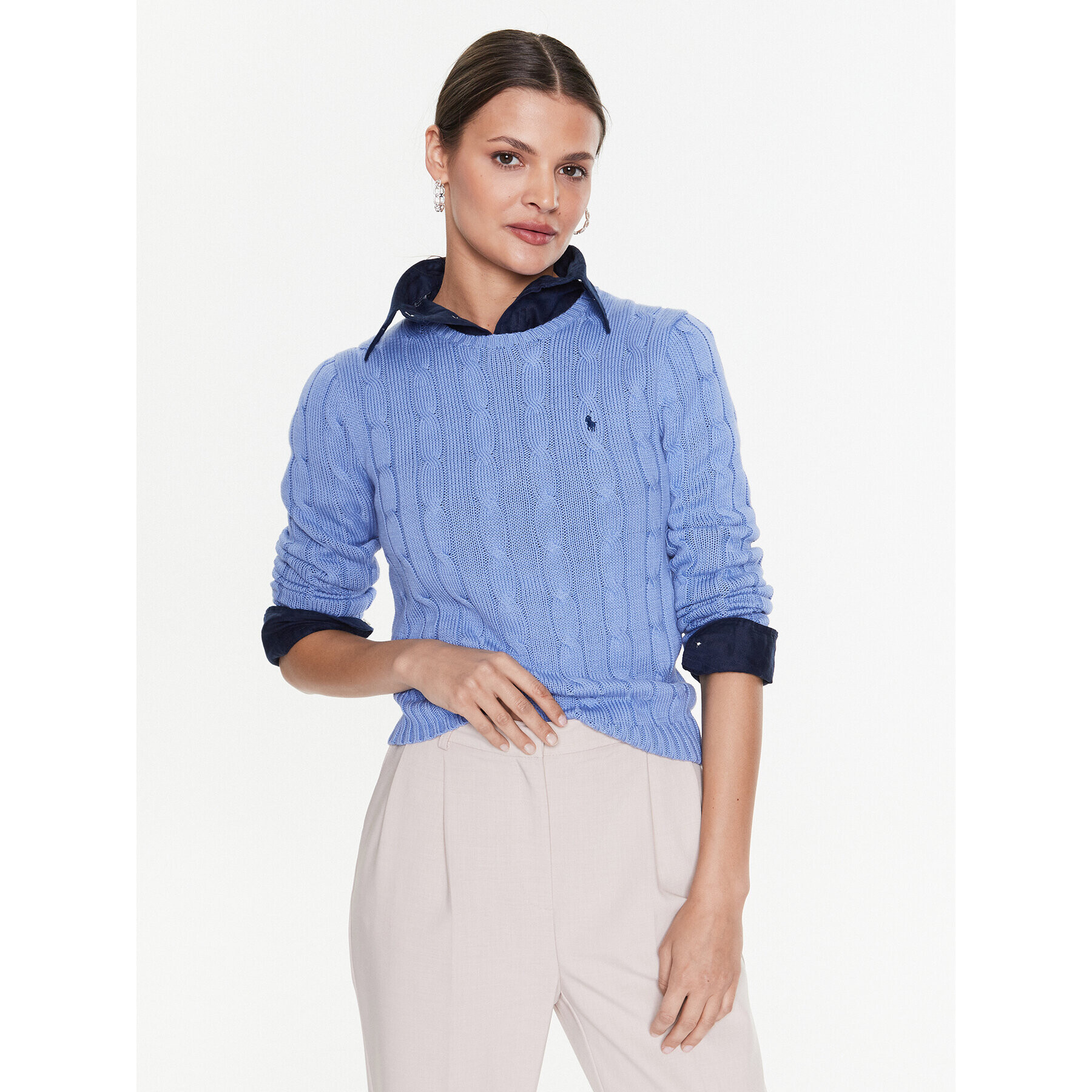 Polo Ralph Lauren Пуловер 211891640003 Син Regular Fit - Pepit.bg