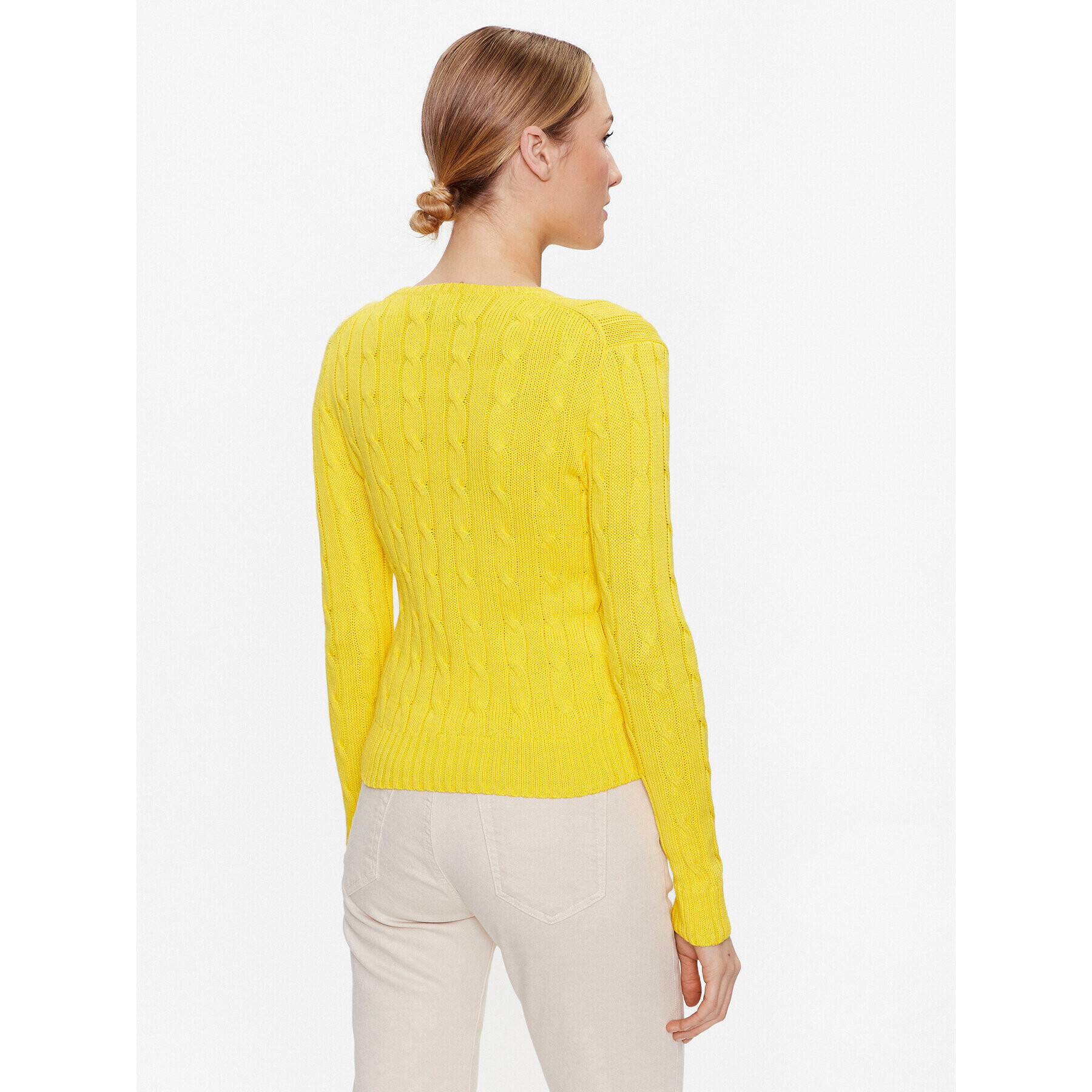 Polo Ralph Lauren Пуловер 211891640007 Жълт Regular Fit - Pepit.bg