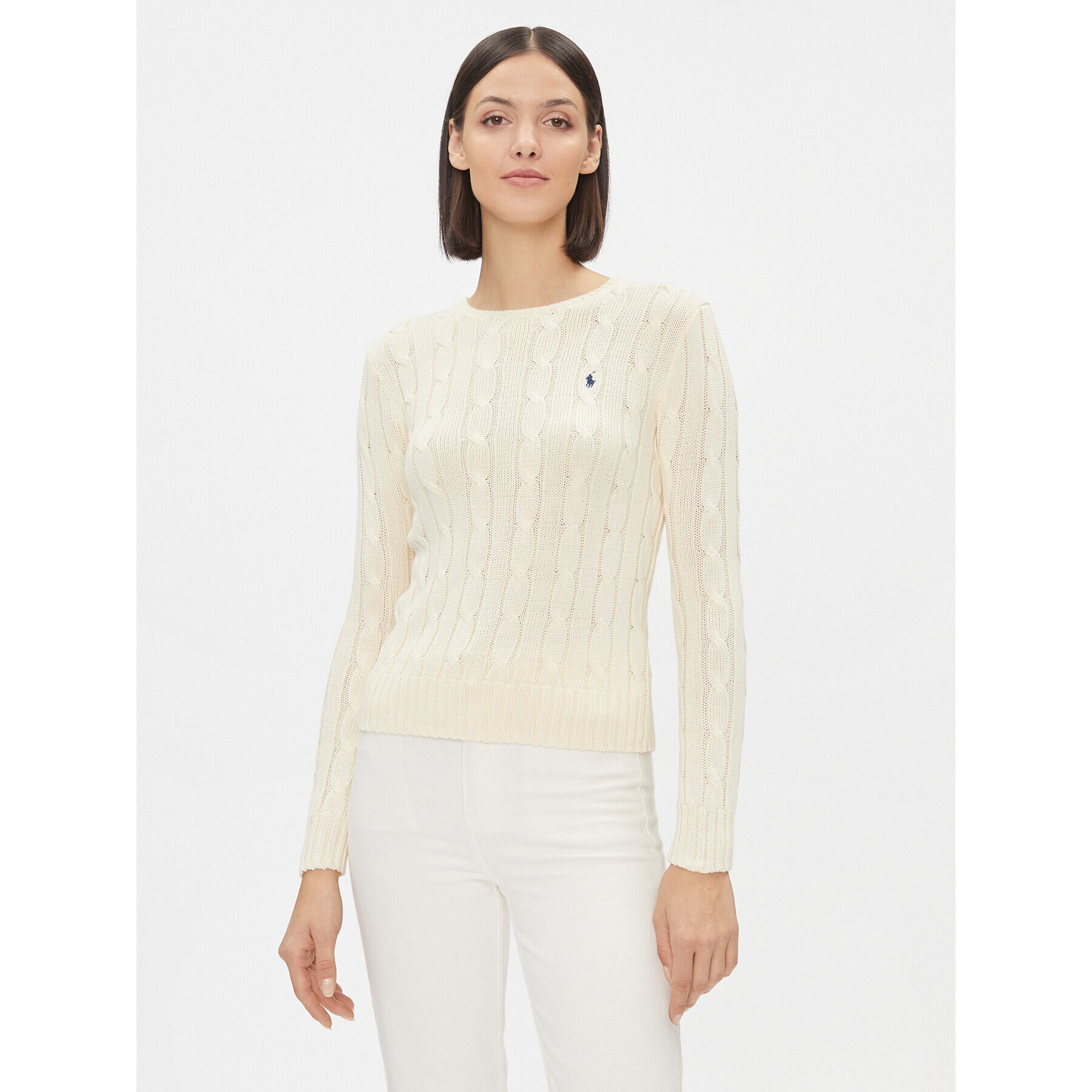 Polo Ralph Lauren Пуловер 211891640010 Екрю Regular Fit - Pepit.bg