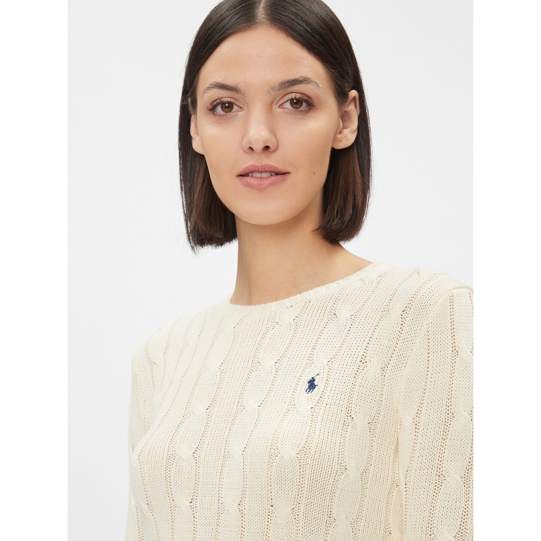 Polo Ralph Lauren Пуловер 211891640010 Екрю Regular Fit - Pepit.bg