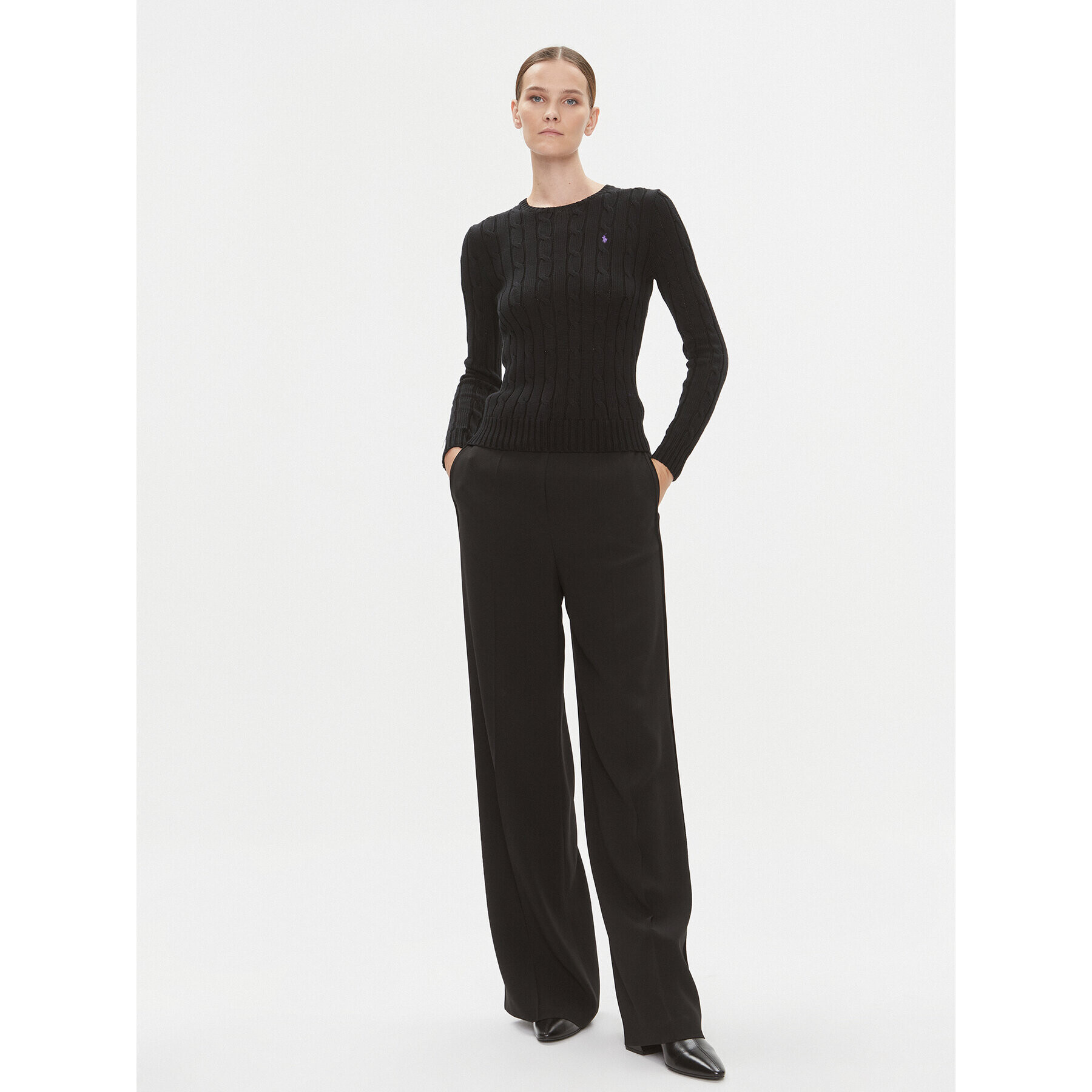 Polo Ralph Lauren Пуловер 211891640011 Черен Regular Fit - Pepit.bg