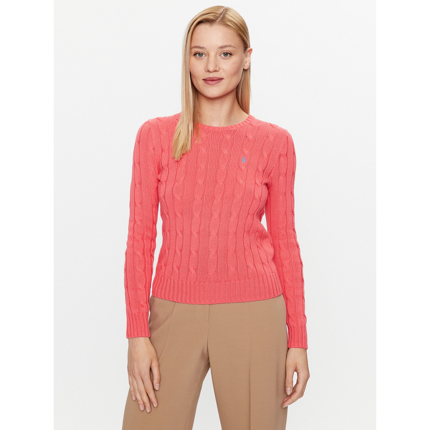 Polo Ralph Lauren Пуловер 211891640014 Розов Regular Fit - Pepit.bg
