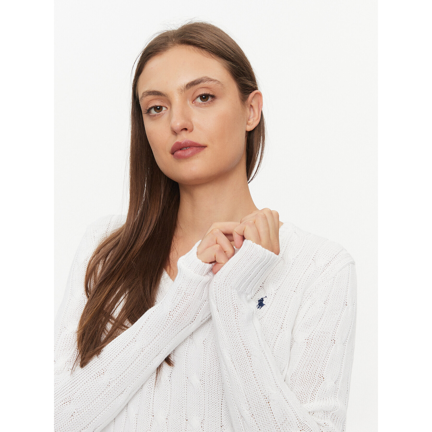 Polo Ralph Lauren Пуловер 211891641001 Бял Regular Fit - Pepit.bg