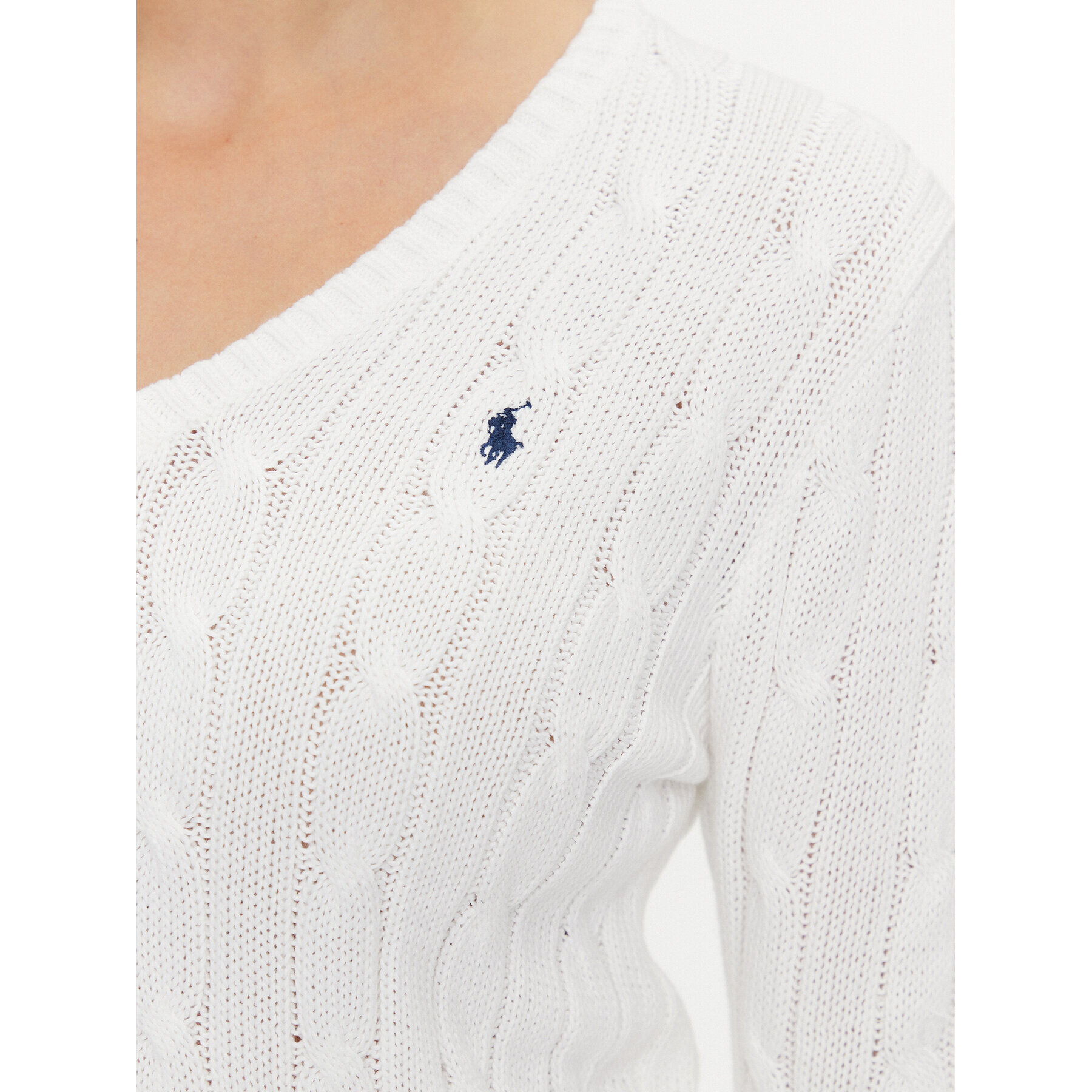 Polo Ralph Lauren Пуловер 211891641001 Бял Regular Fit - Pepit.bg
