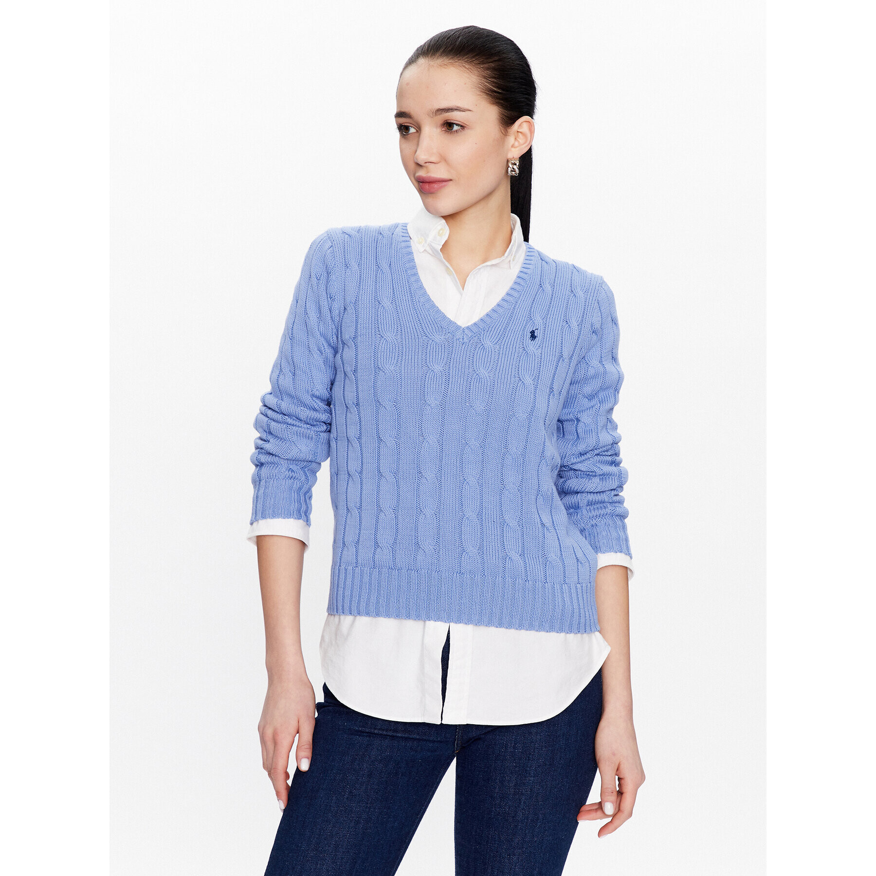 Polo Ralph Lauren Пуловер 211891641003 Син Slim Fit - Pepit.bg