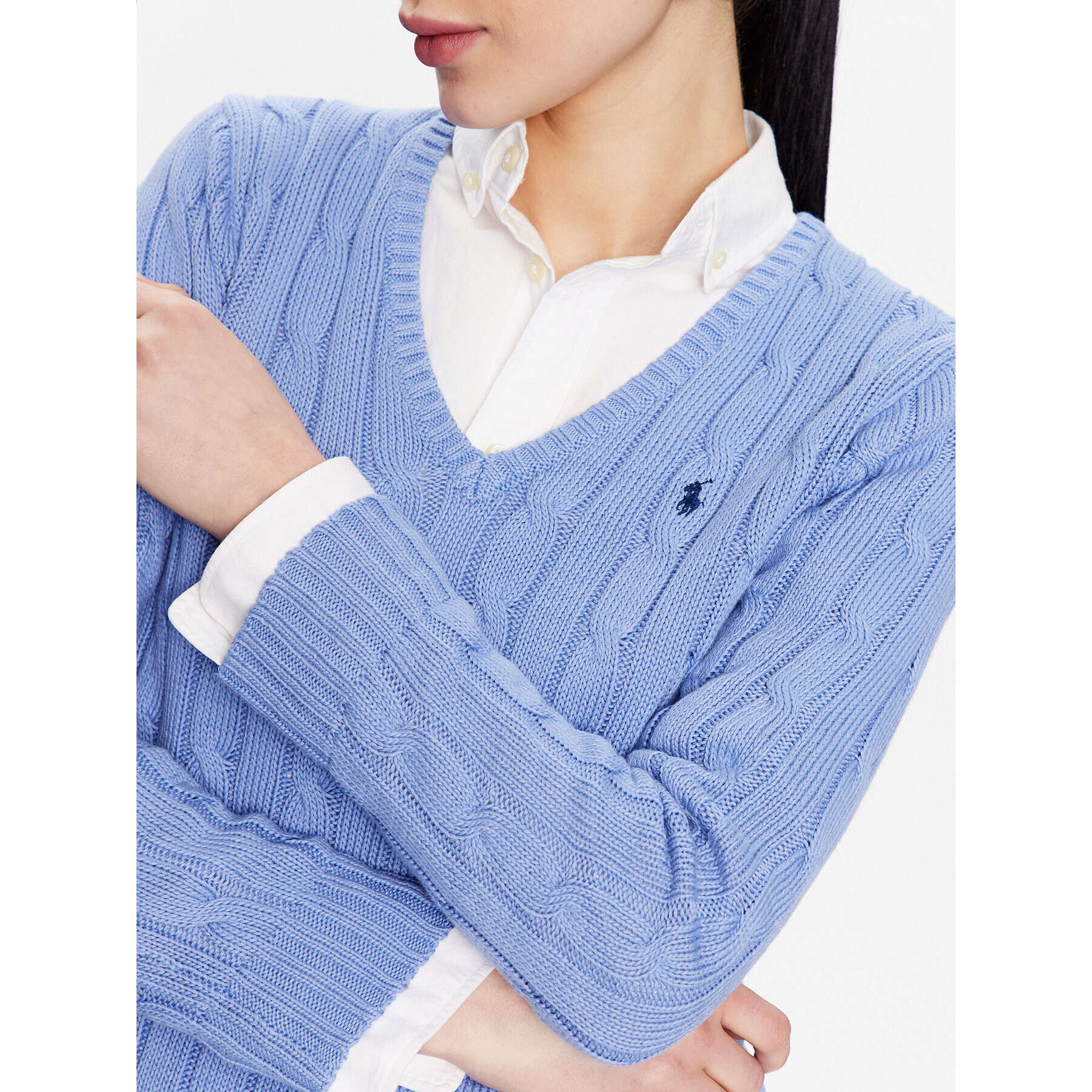 Polo Ralph Lauren Пуловер 211891641003 Син Slim Fit - Pepit.bg