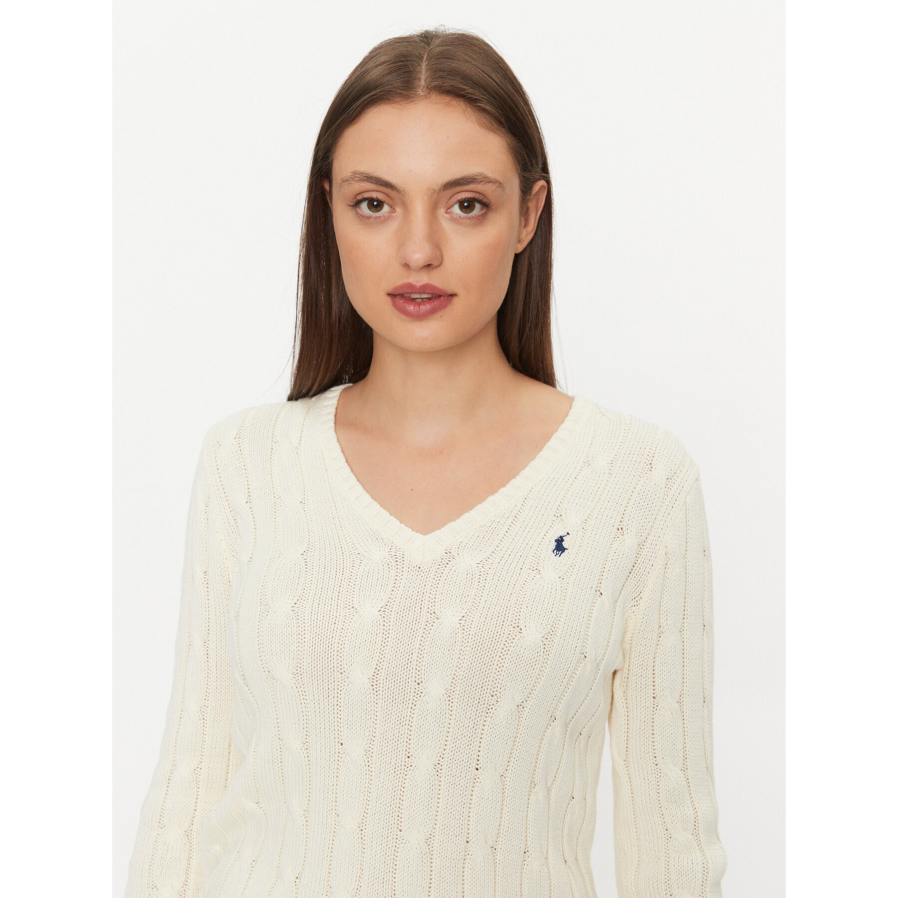 Polo Ralph Lauren Пуловер 211891641009 Екрю Regular Fit - Pepit.bg