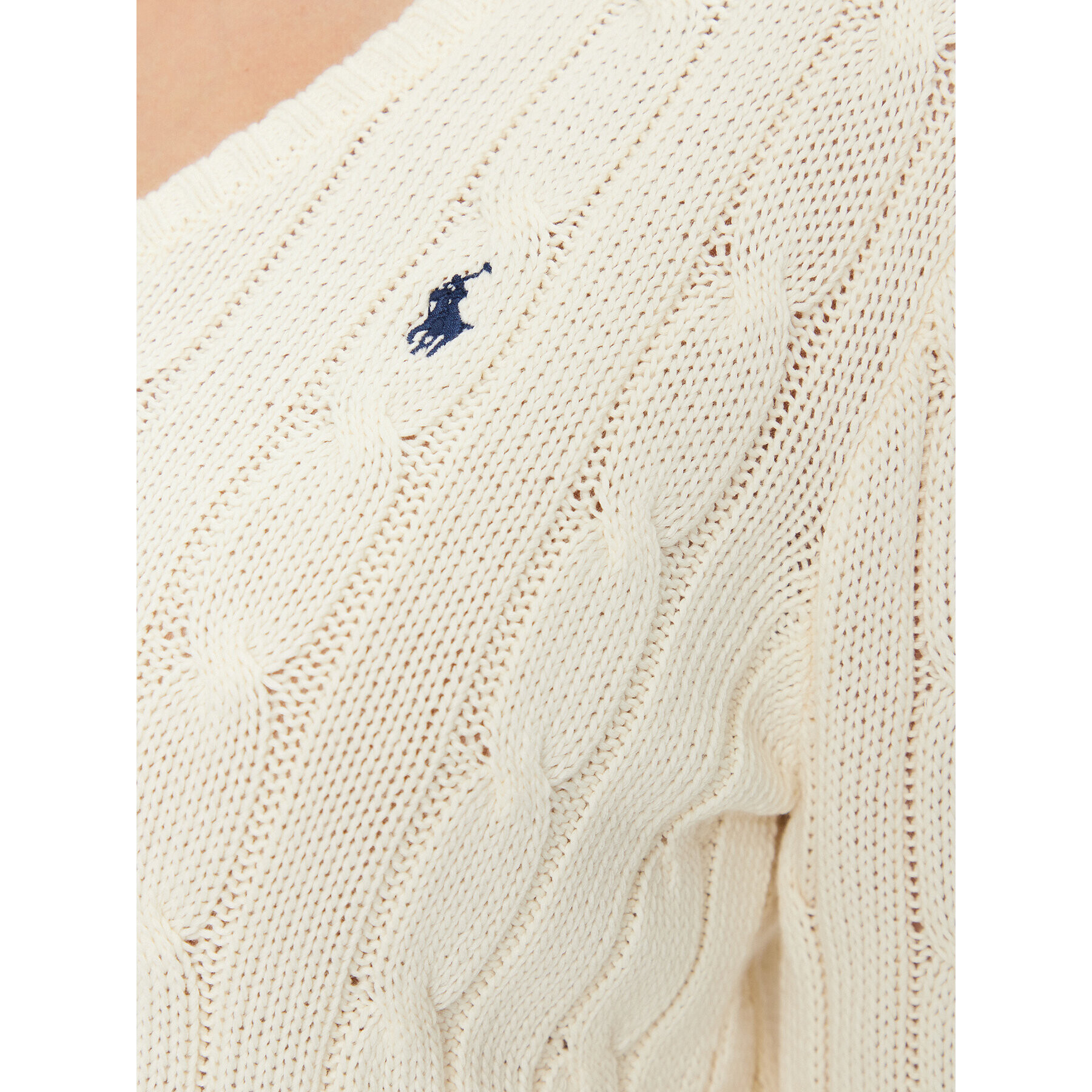 Polo Ralph Lauren Пуловер 211891641009 Екрю Regular Fit - Pepit.bg