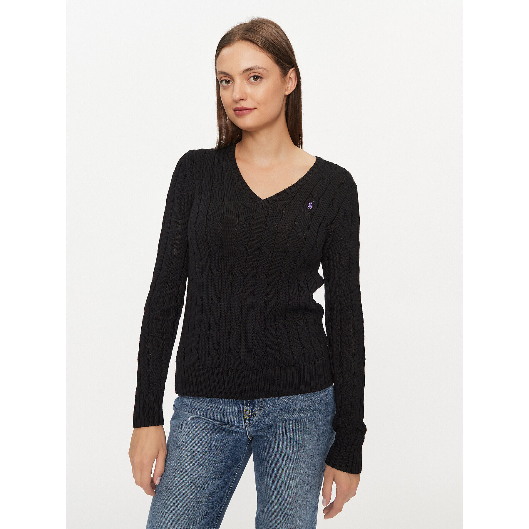 Polo Ralph Lauren Пуловер 211891641010 Черен Regular Fit - Pepit.bg