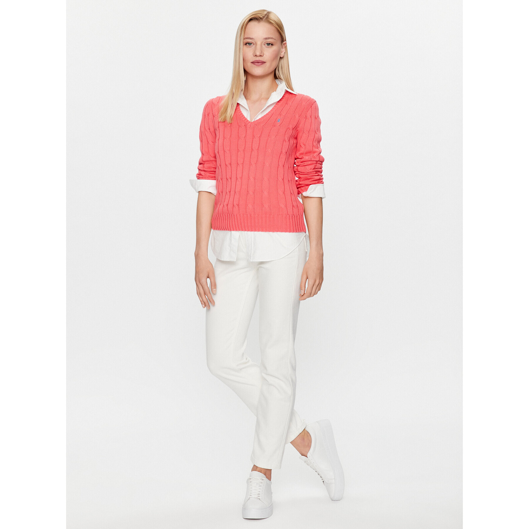 Polo Ralph Lauren Пуловер 211891641013 Розов Regular Fit - Pepit.bg